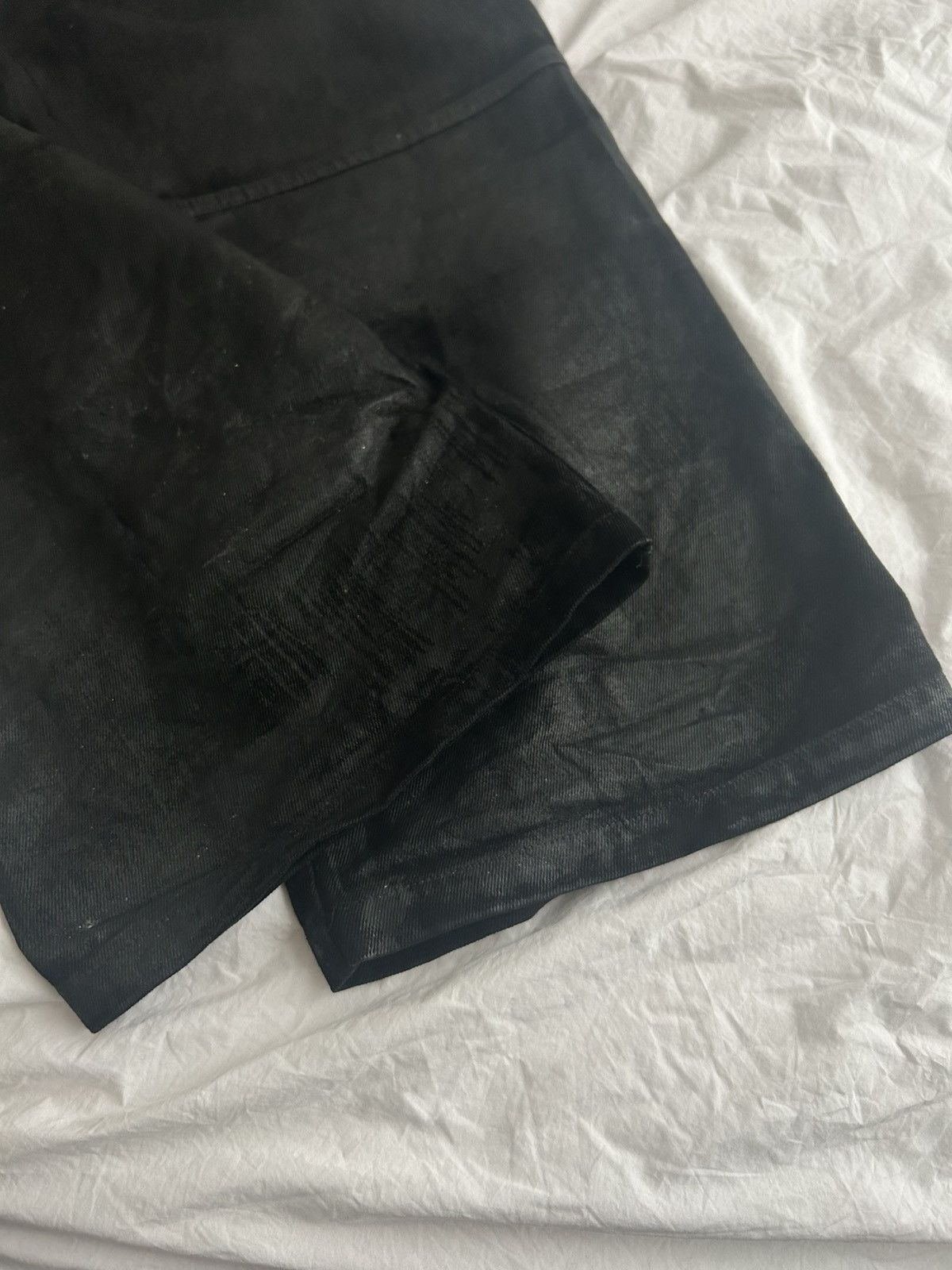 P.L.N. P.L.N LOW CROTCH OILSKIN DENIM Size US 31 - 3 Thumbnail