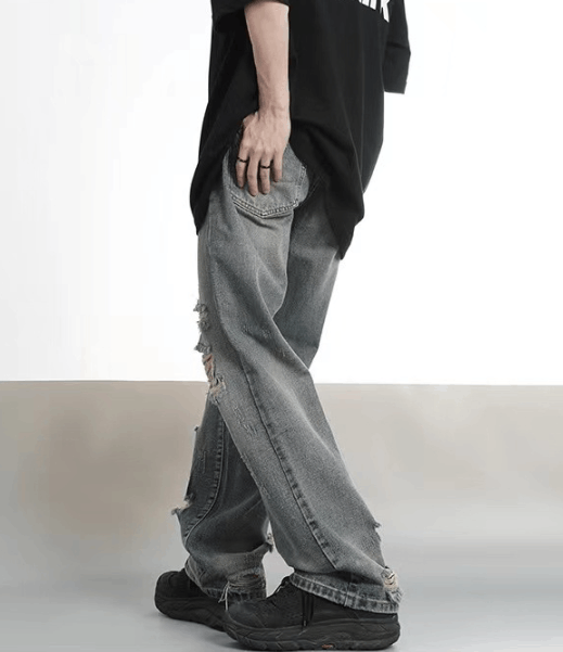Japanese Brand High street hip hop distressed washed ripped jeans y2k Size US 32 / EU 48 - 5 Thumbnail