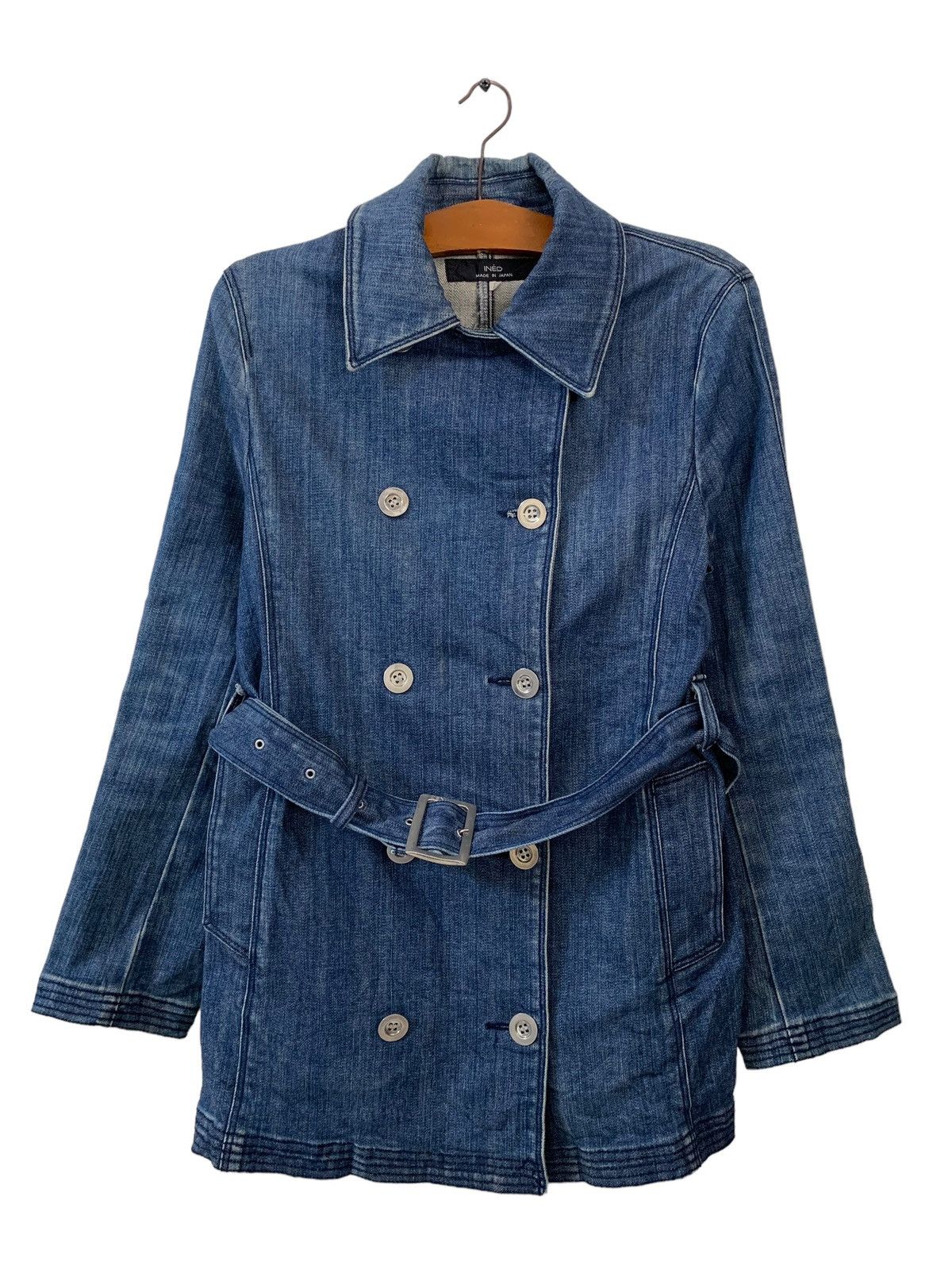 Japanese Brand Ined Double Brest Denim Jacket Size S / US 4 / IT 40 - 1 Thumbnail