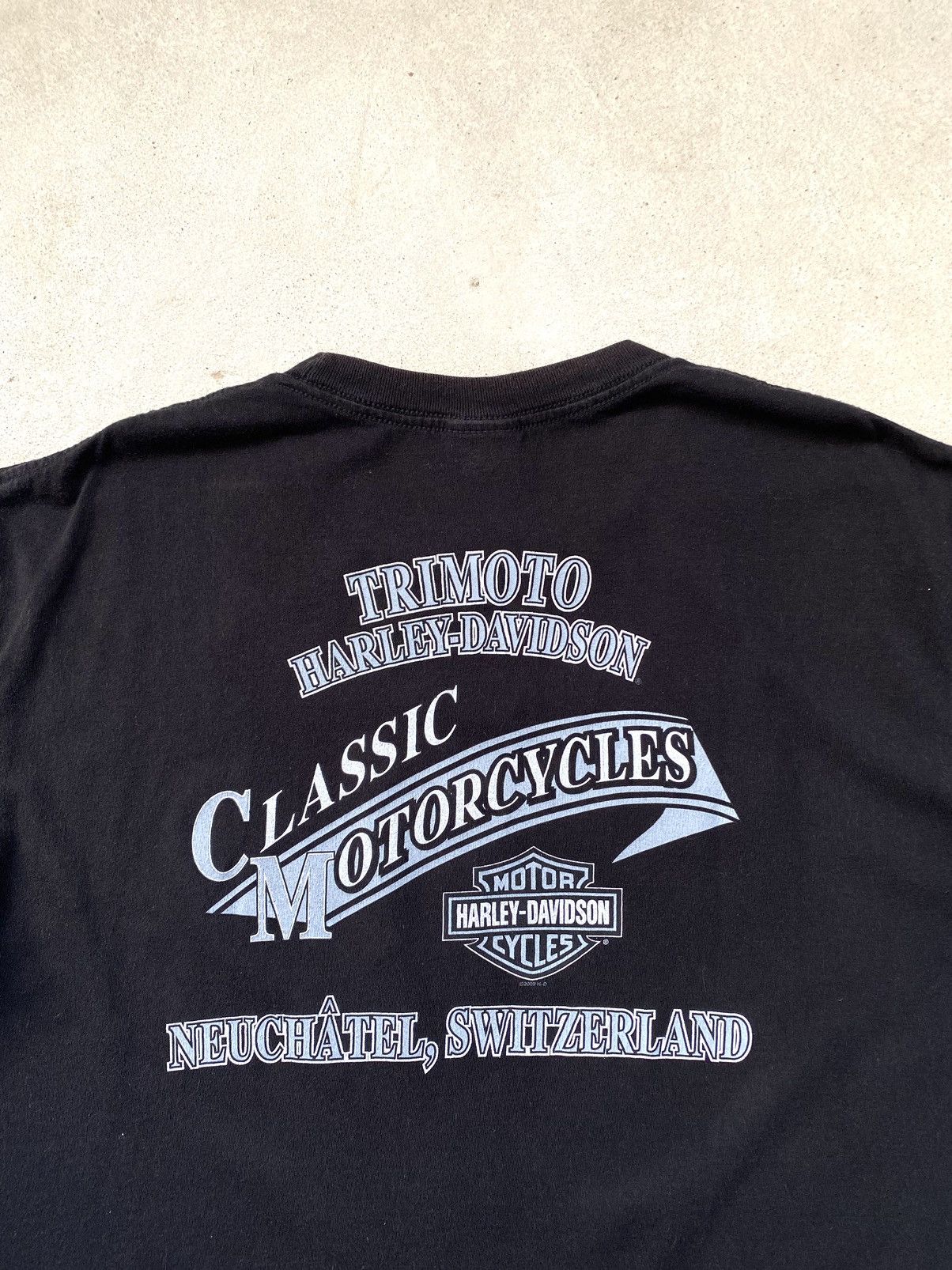 Harley Davidson Vintage Harley Davidson Trimoto Tee Shirt Y2K Hype Size US XL / EU 56 / 4 - 8 Thumbnail