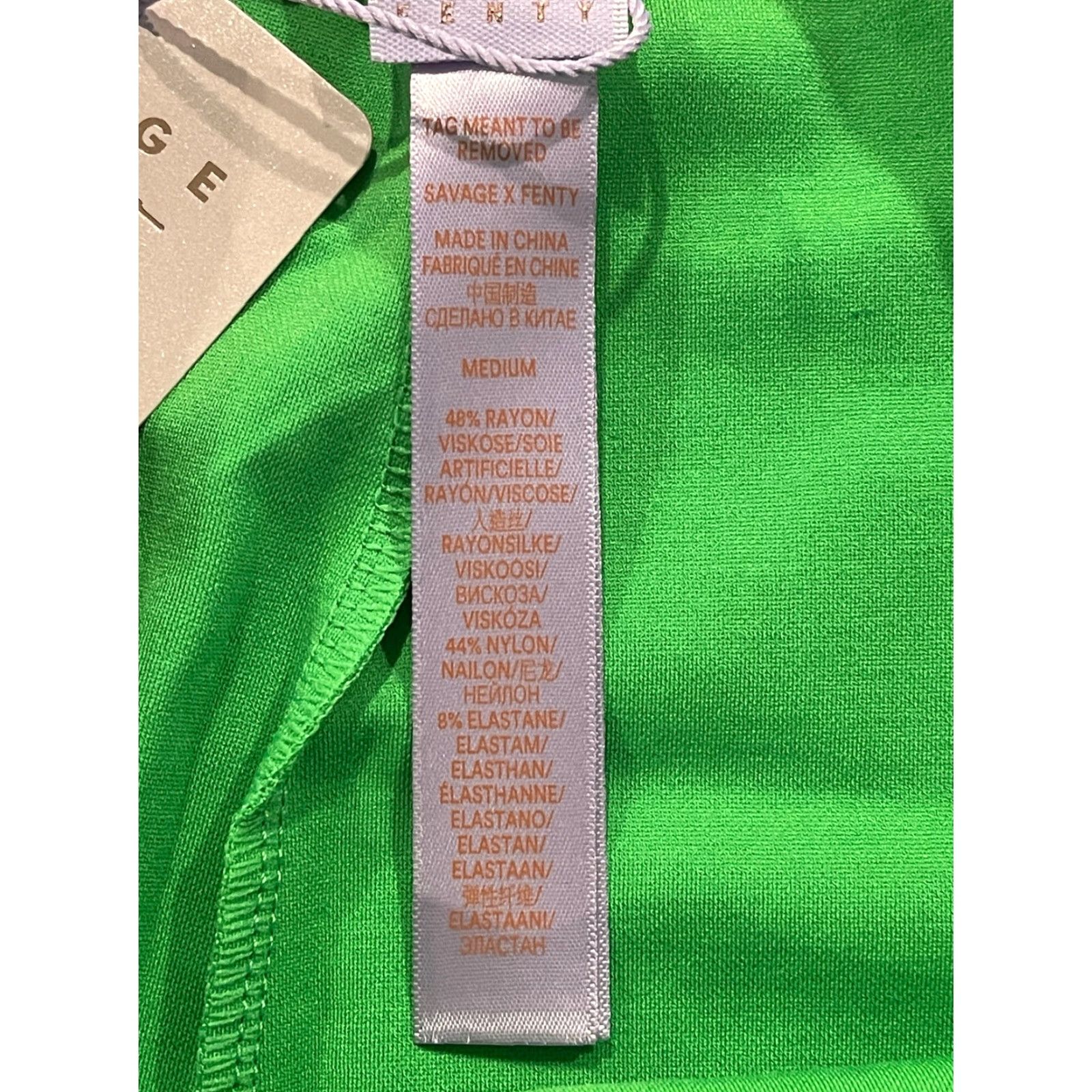 Vintage Savage x Fenty Forever Savage Legging Green Kiwi Medium Pajama Pants Women M Green Size 32" / US 10 / IT 46 - 4 Thumbnail
