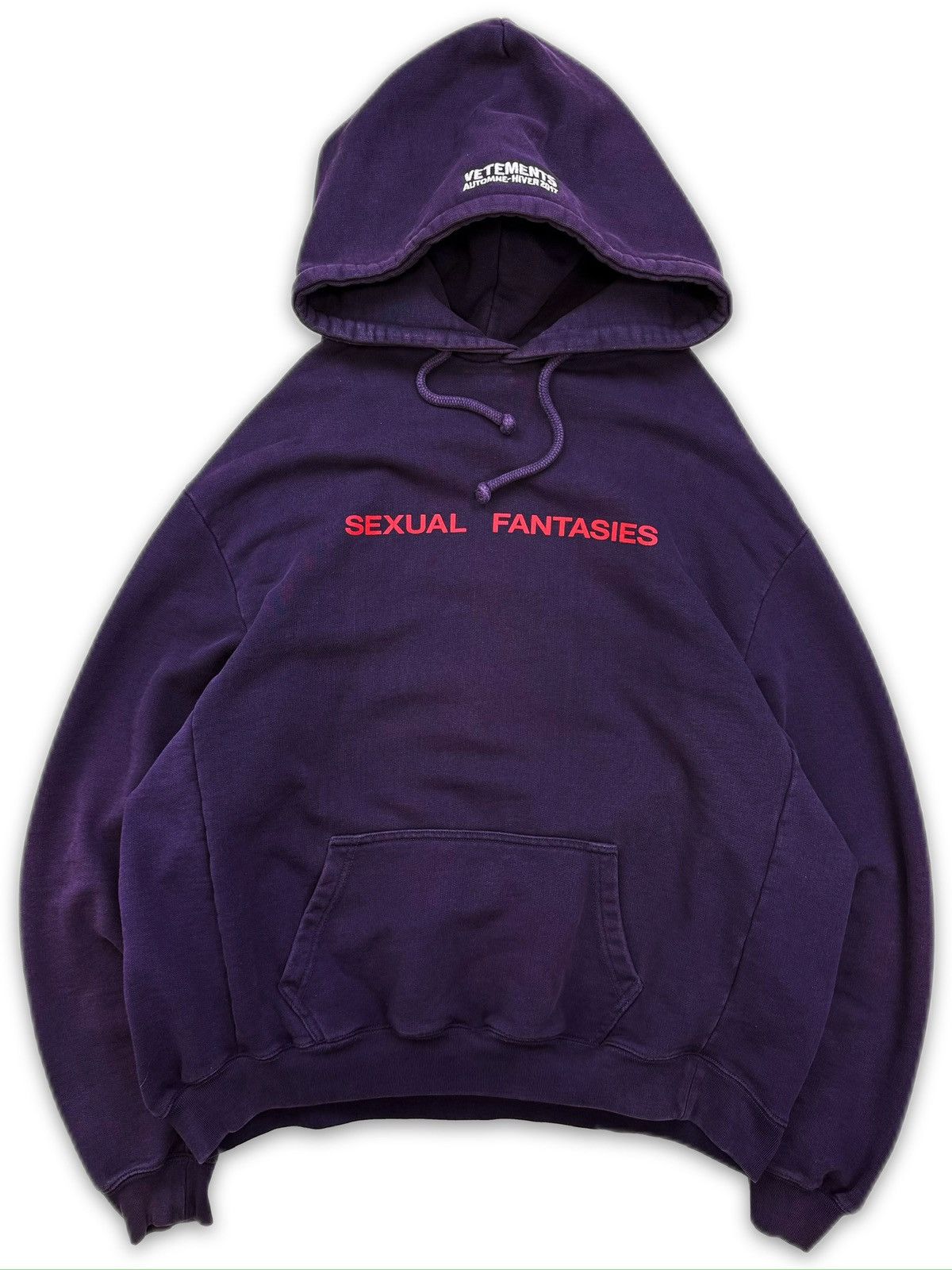 トップス Vetements sexual fantasies Sexual Fantasies Hoodie | Vetements Purple Cropped Hoodie