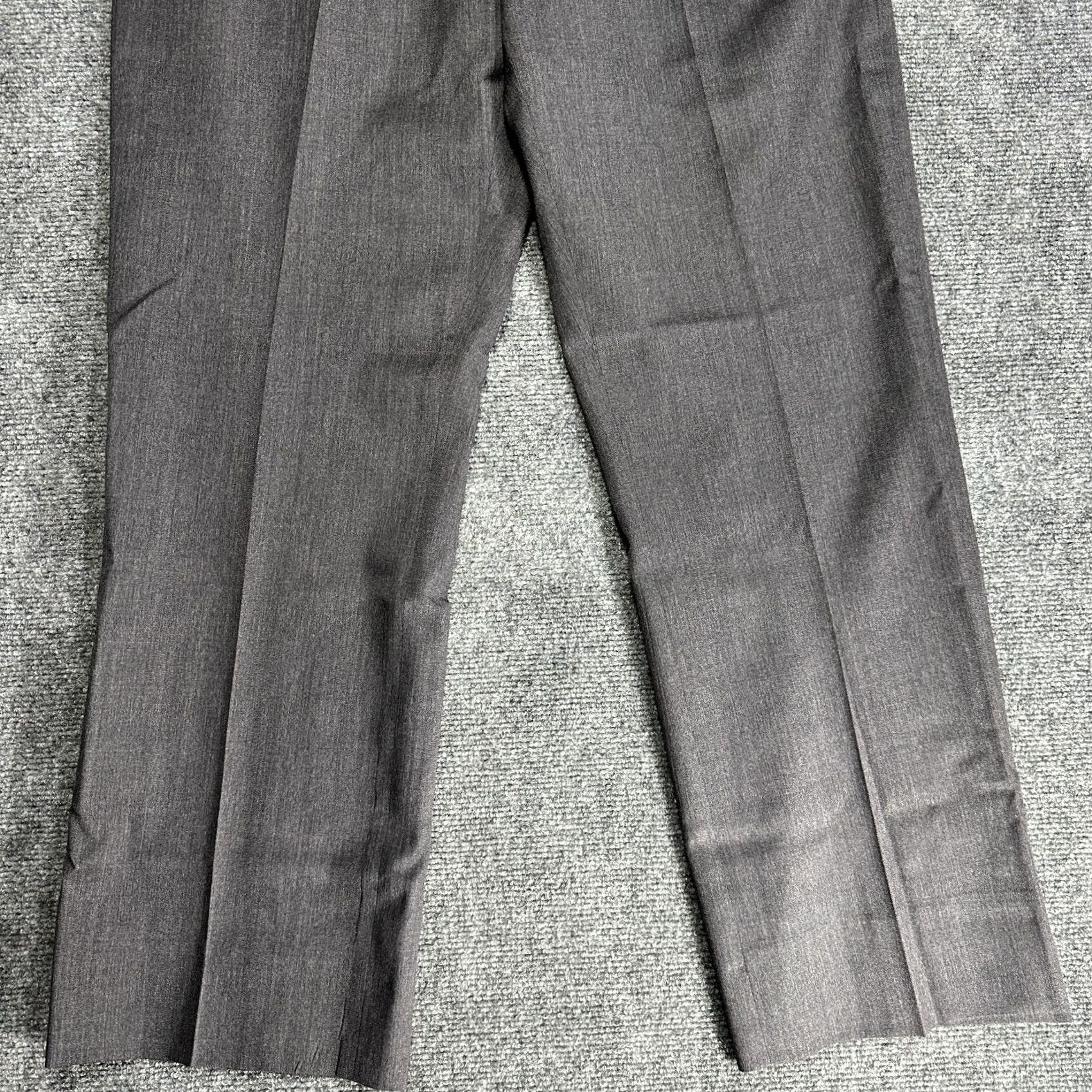 Banana Republic Banana Republic Pants Mens 33 Wool Trouser Flat Front Zip Fly Pockets Dress HEM Gray Wool-Blend Classic Dress Pants Mens 33 Charcoal Gray Size US 33 - 2 Thumbnail