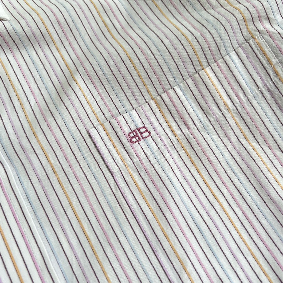 Balenciaga Vintage Balenciaga Stripe Button up Shirt Size US L / EU 52-54 / 3 - 5 Thumbnail