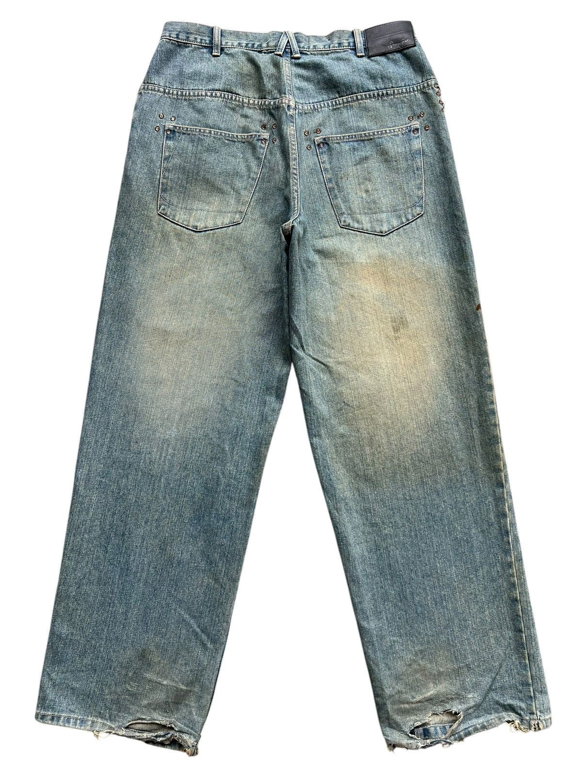 Sean John 2000s Sean John Distressed Sandwash Baggy Denim Jeans 34x31 Size US 34 / EU 50 - 3 Thumbnail