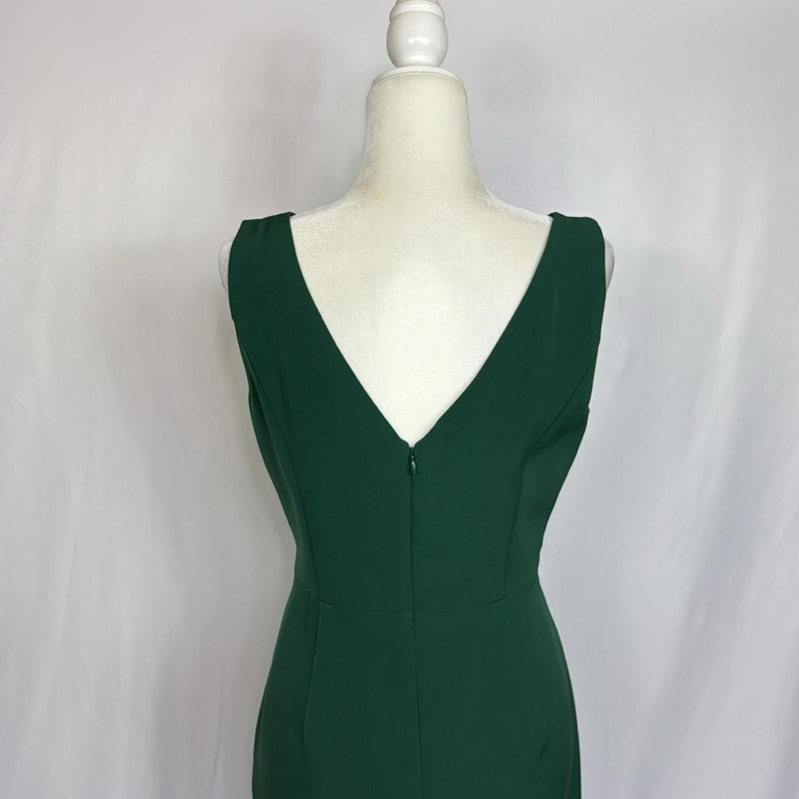 Designer Eliza J Ruffle Front Gown Dress Size 10 Green Size L / US 10 / IT 46 - 10 Thumbnail