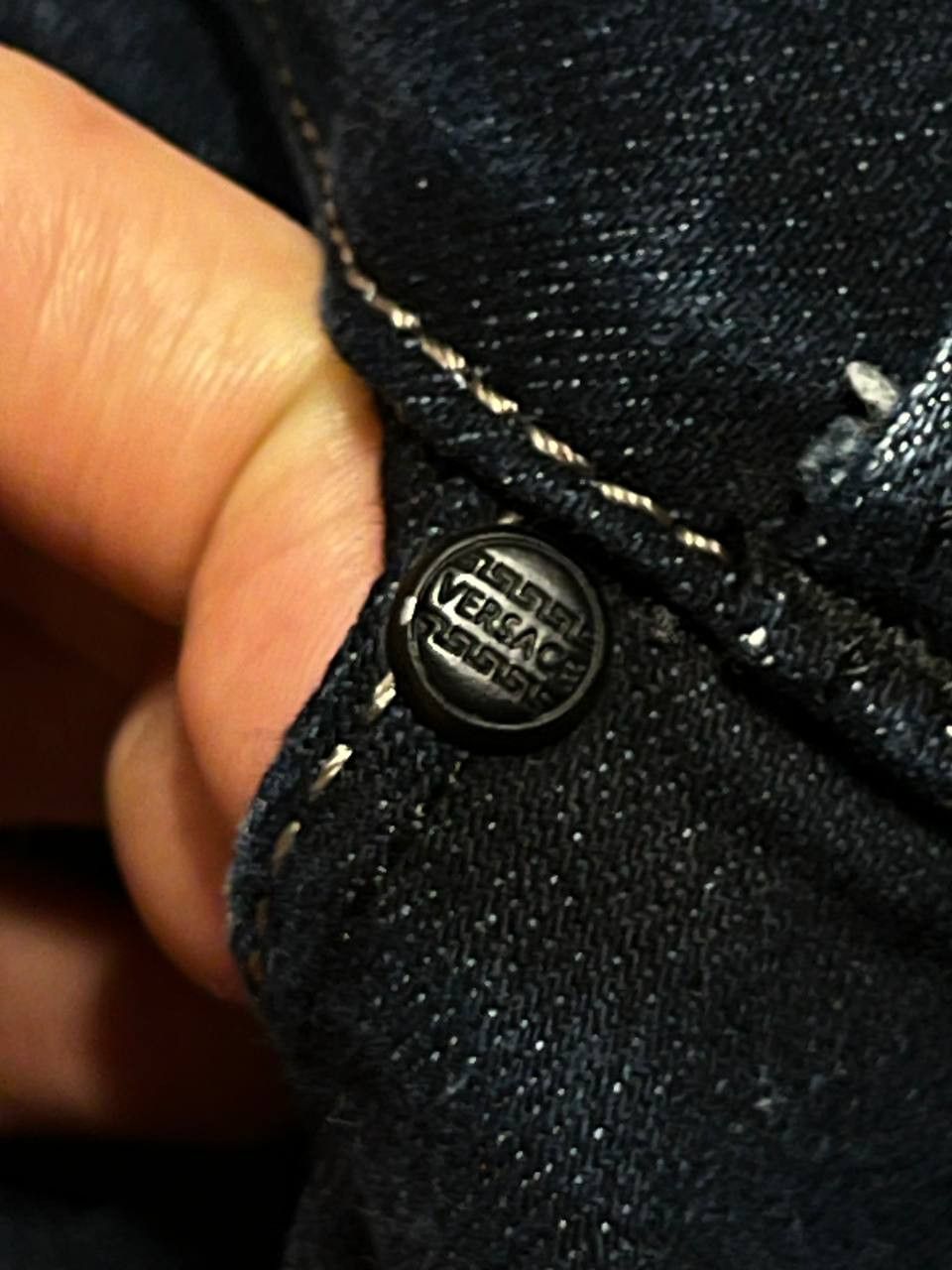 Versace Crazy Flared Versace Jeans Couture Blue Navy Vintage Women`s Size 26" / US 2 / IT 38 - 11 Thumbnail