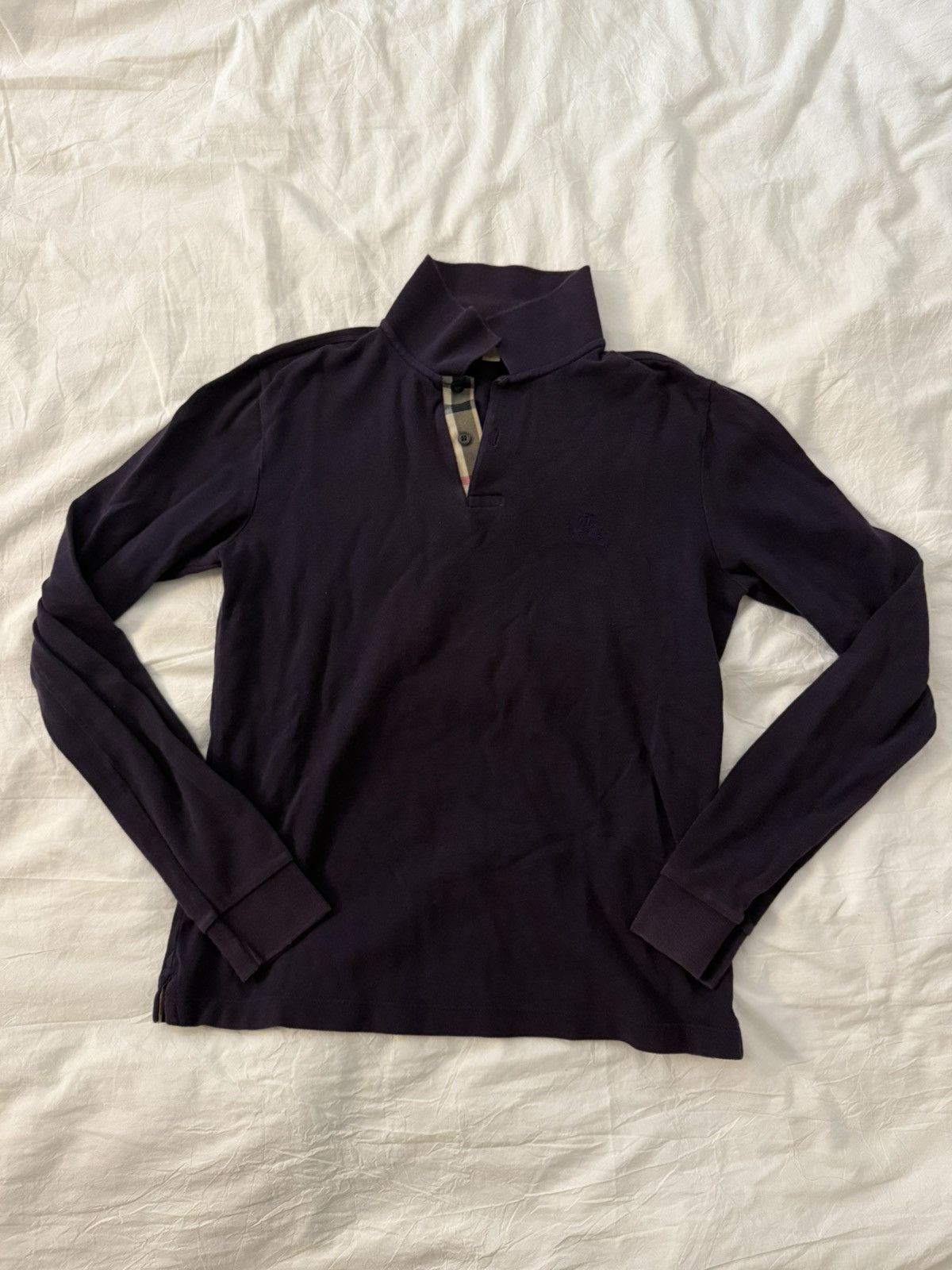 Burberry Burberry Long Sleeve Polo (Purple) Size US XS / EU 42 / 0 - 1 Thumbnail