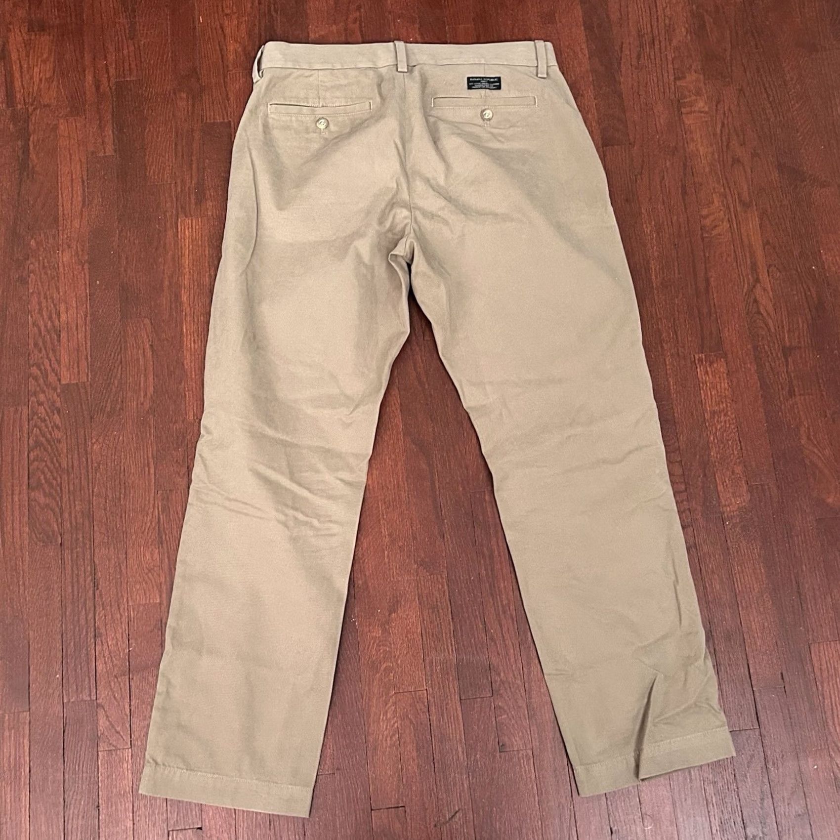 Banana Republic Banana Republic Pants 32 x 30 Emerson Chino Flat Front 100% Cotton Beige Mens Regular Straight Inseam 30 Size US 32 / EU 48 - 6 Thumbnail