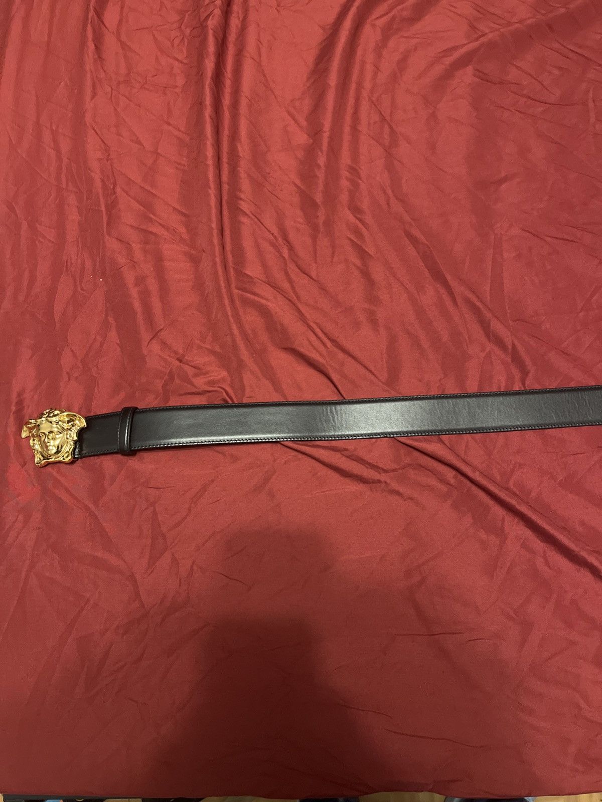 Versace Black & Gold versace la medusa leather belt Size 30 - 2 Thumbnail