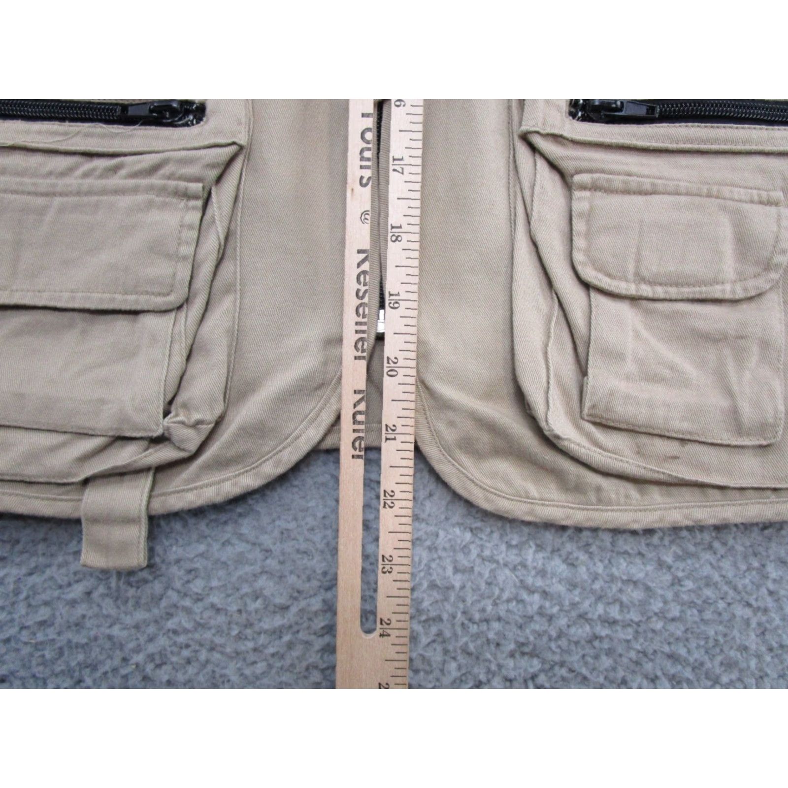Vintage Expeditions Outdoor Men's Beige Utility Cargo Vest 100% Cotton Large Size US L / EU 52-54 / 3 - 6 Thumbnail