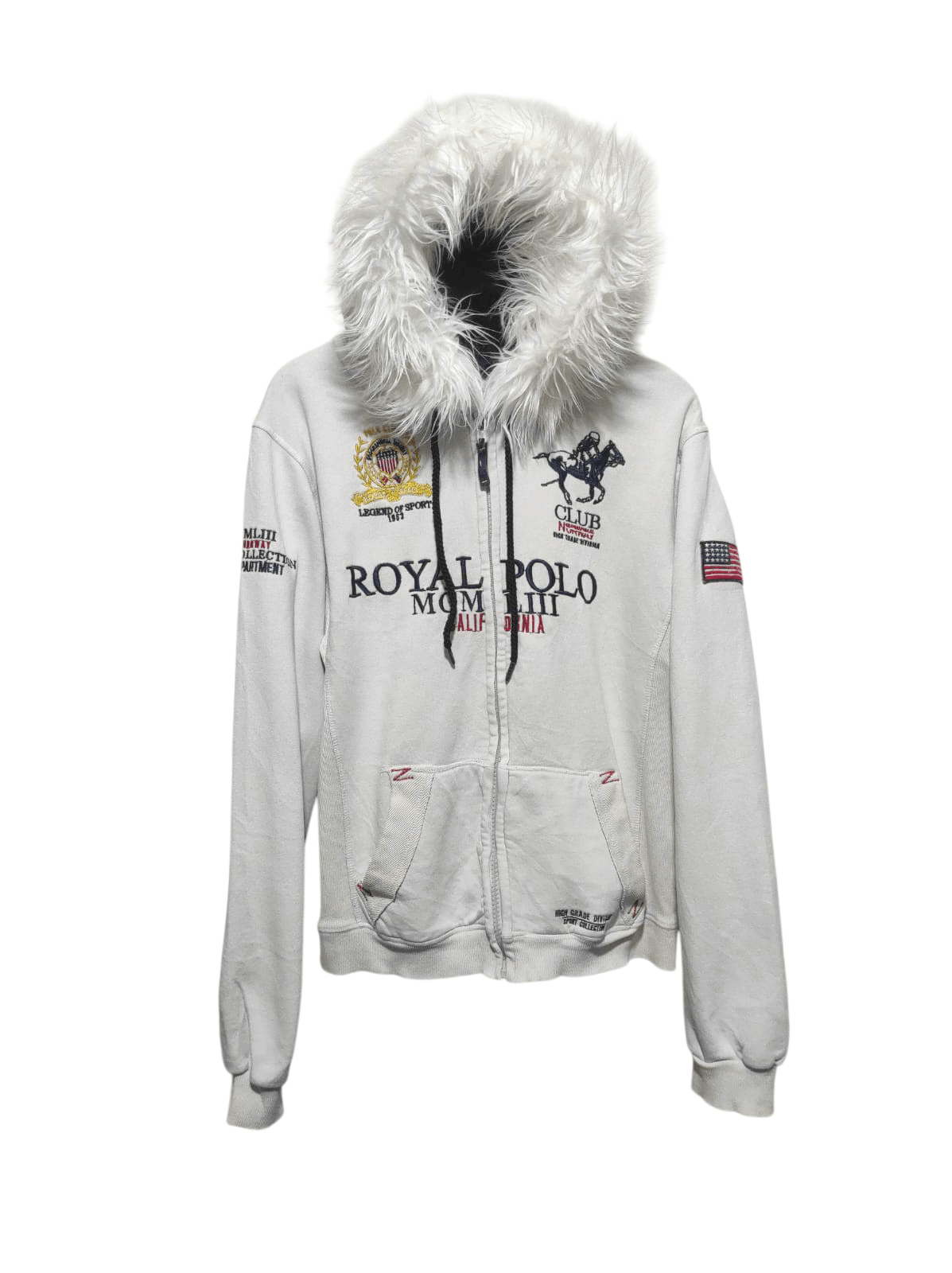 Vintage Royal Polo MCML III zip fur hoodie