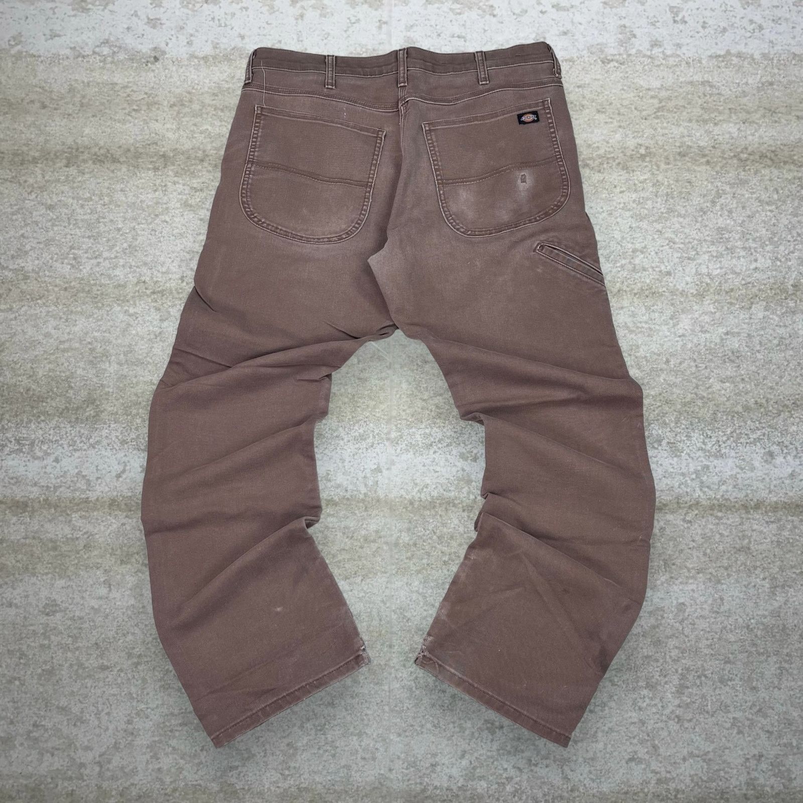 Dickies × Vintage Dickies Double Knees Carpenter Pants Chocolate Brown Canvas Size US 34 / EU 50 - 1 Thumbnail
