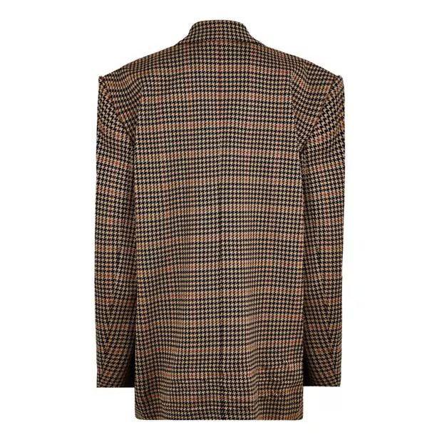 Balenciaga o1g2r1mq0924 Blazer in Brown & Black Size S / US 4 / IT 40 - 1 Thumbnail