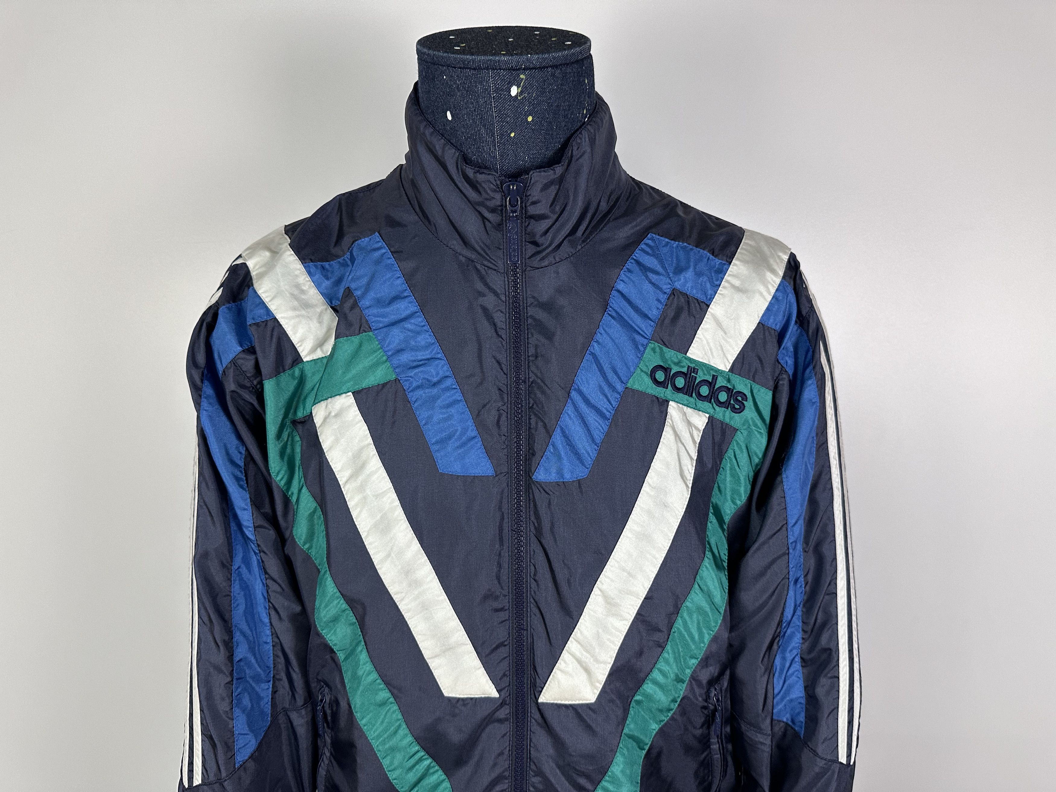 Vintage Adidas Nylon Track Suit Jacket Pants 90's Size S