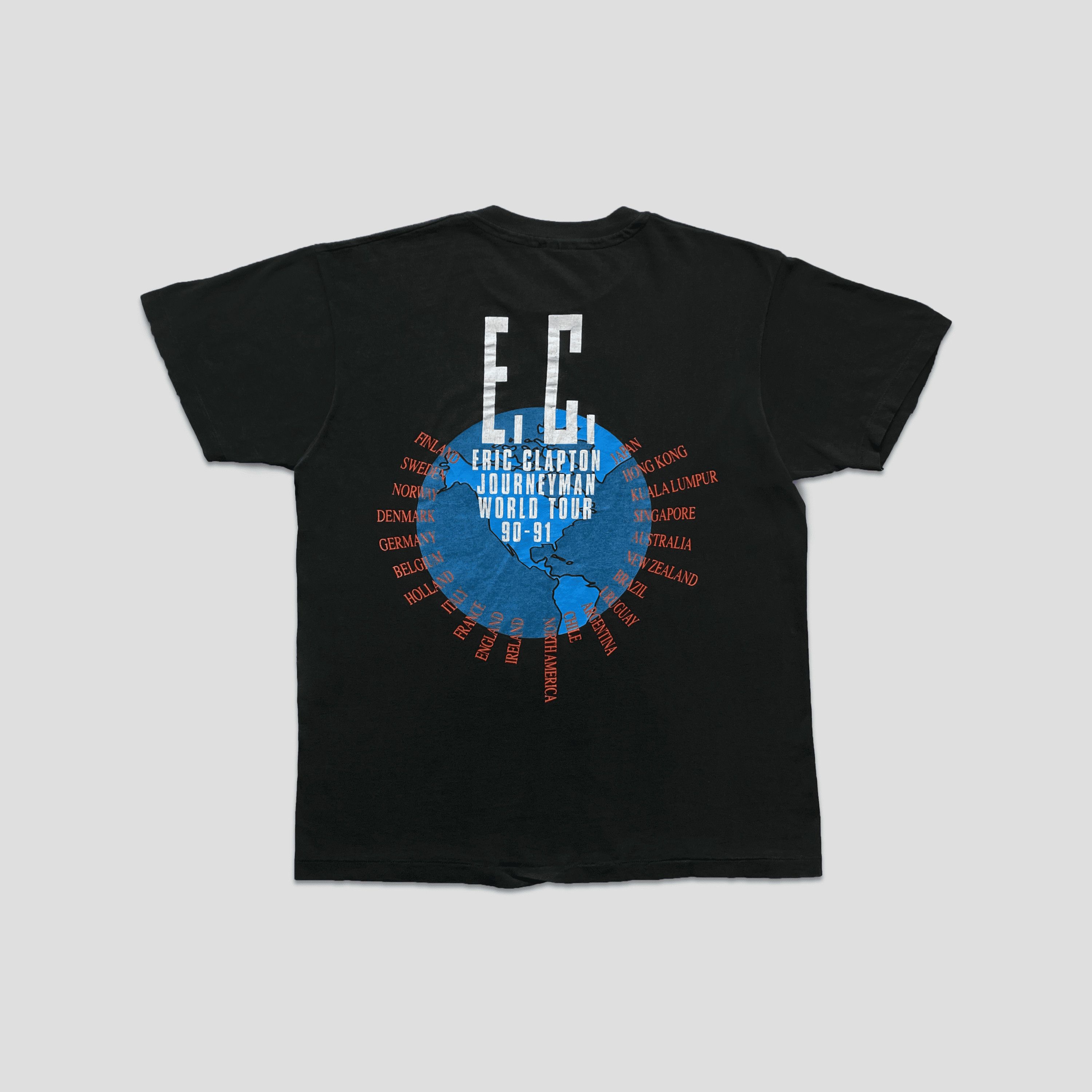 Band Tees Vintage 1990 Eric Clapton Journeyman World Tour T-Shirt Size US L / EU 52-54 / 3 - 4 Thumbnail