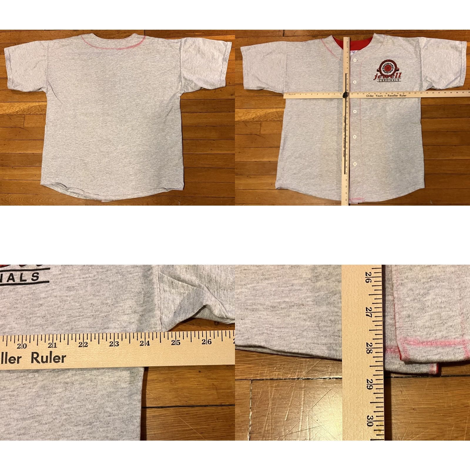 Vintage VINTAGE William Jewell College Cardinals Baseball Jersey Men’s Large Grey 90s Size US L / EU 52-54 / 3 - 8 Thumbnail