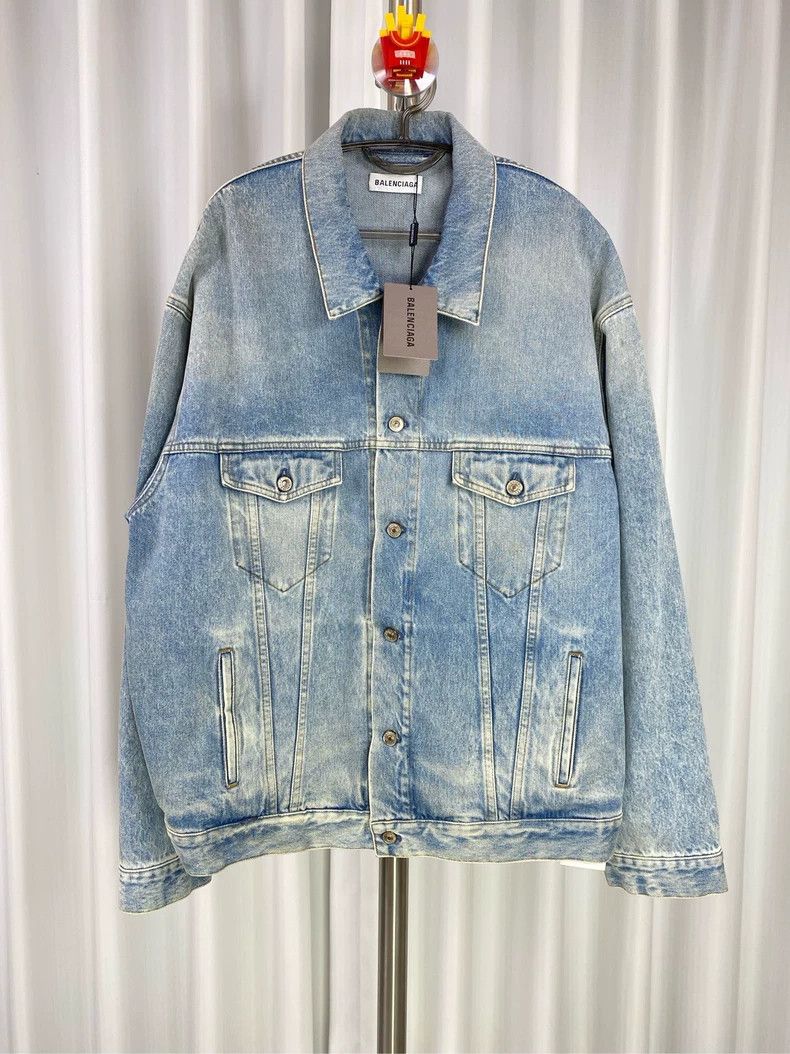 Balenciaga Balenciaga size 38 Blue denim jacket Size L / US 10 / IT 46 - 1 Thumbnail