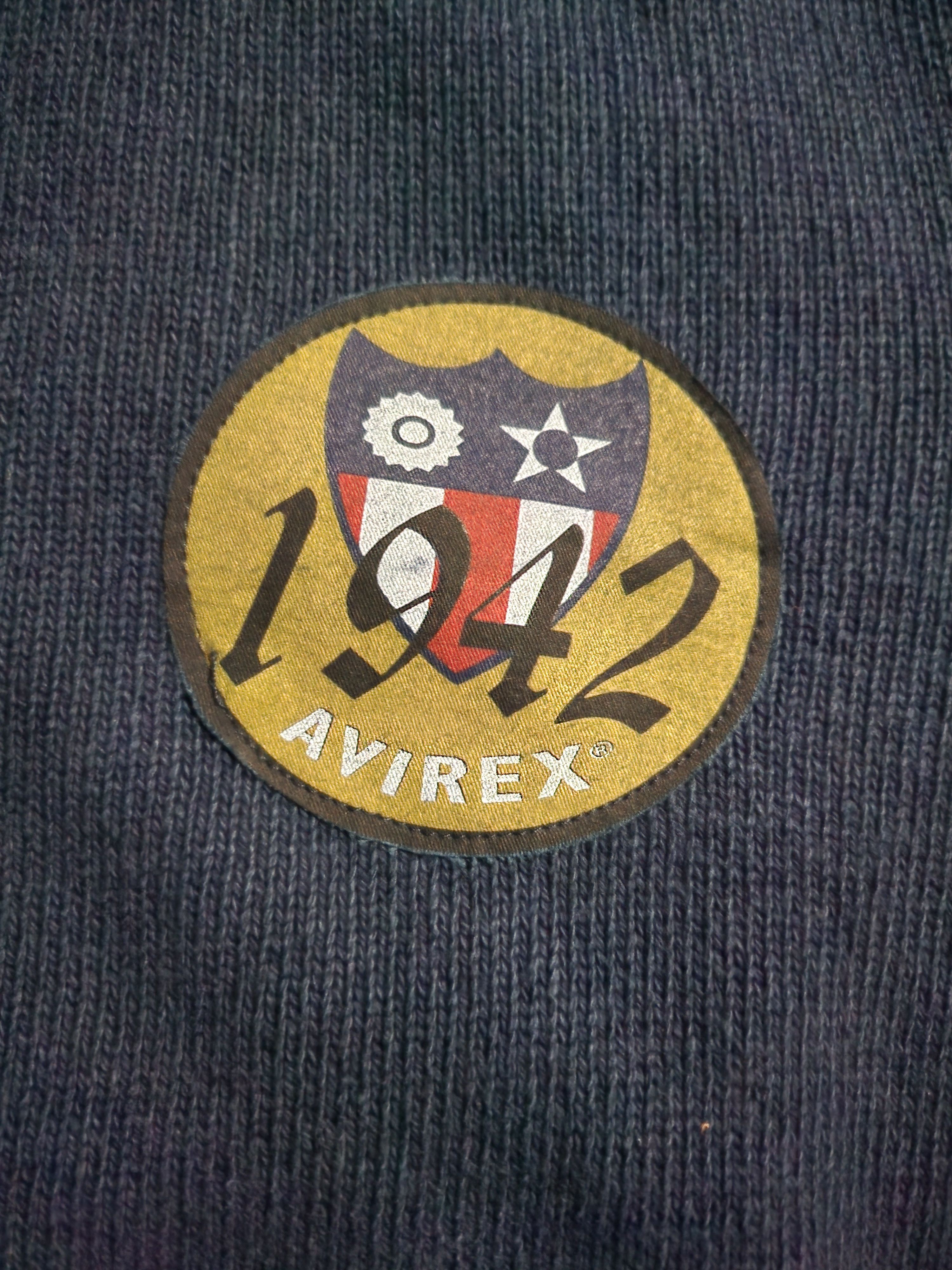 Avirex Full-Zip Crest Patch Knit Jumper Size US L / EU 52-54 / 3 - 2 Thumbnail