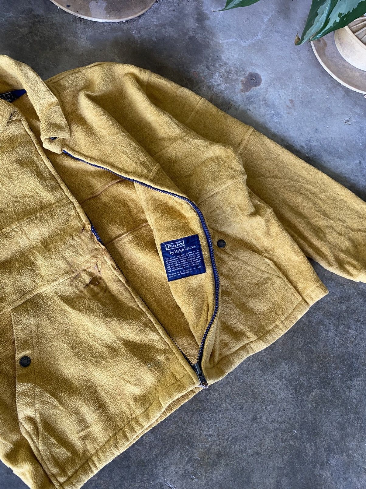 Polo Ralph Lauren VTG Mustard Polo Ralph Lauren Fleece Polartec faded Z4 Size US XL / EU 56 / 4 - 20 Thumbnail