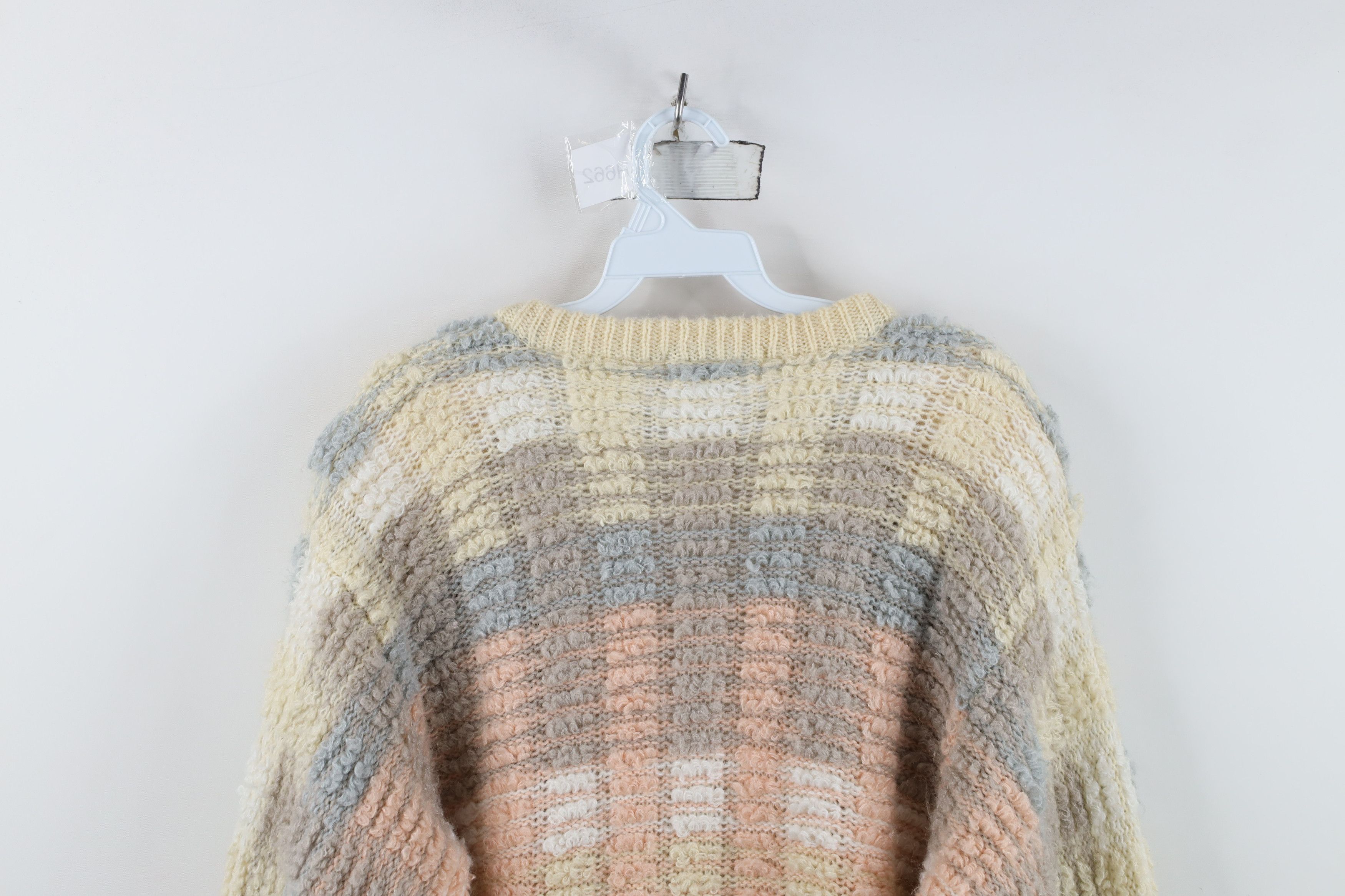 Vintage Vintage 80s 90s Streetwear Textured Knit Cardigan Sweater Size S / US 4 / IT 40 - 10 Thumbnail