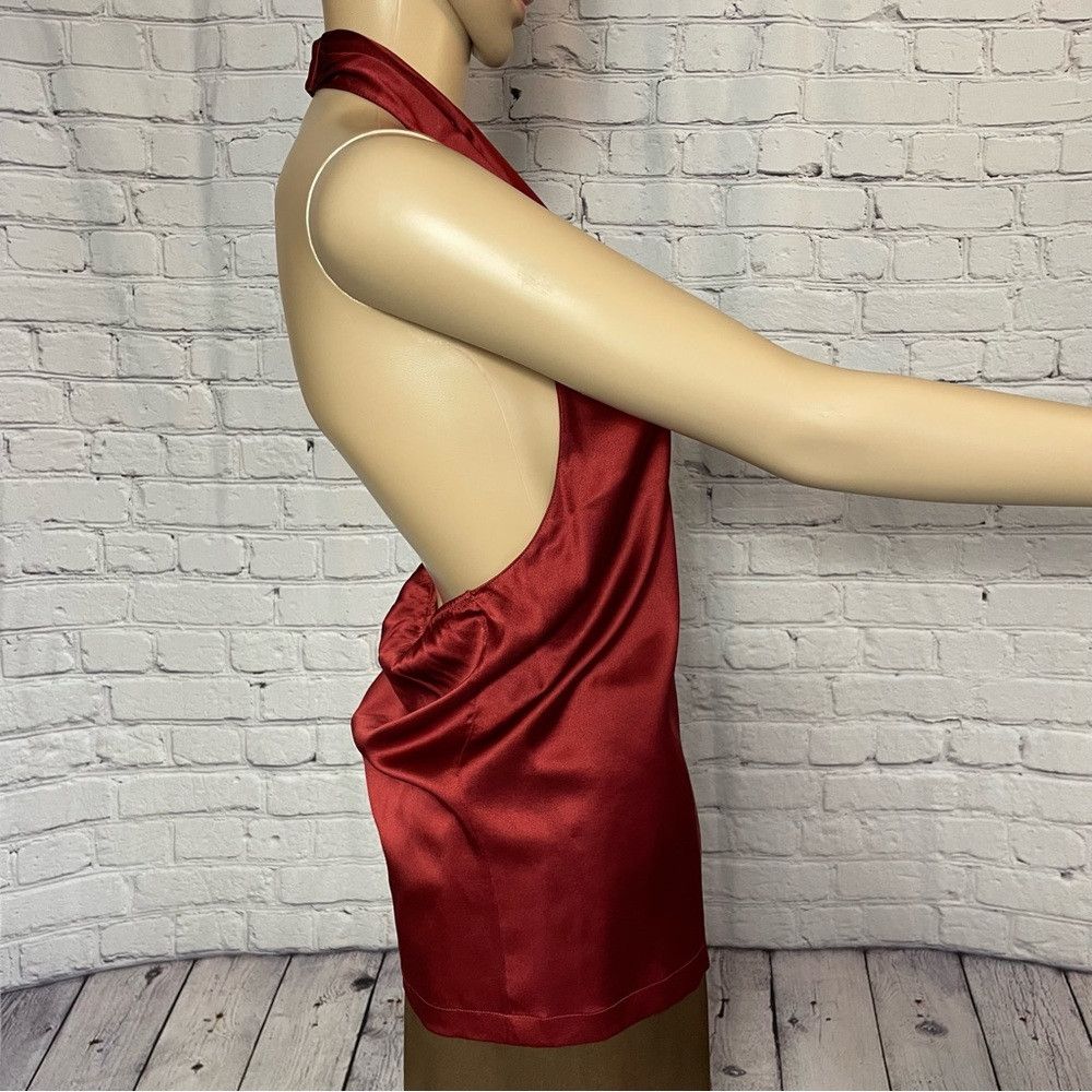 Theory NWT New $255 Theory Silk Red Satin Halter Top Size S Size S / US 4 / IT 40 - 4 Thumbnail