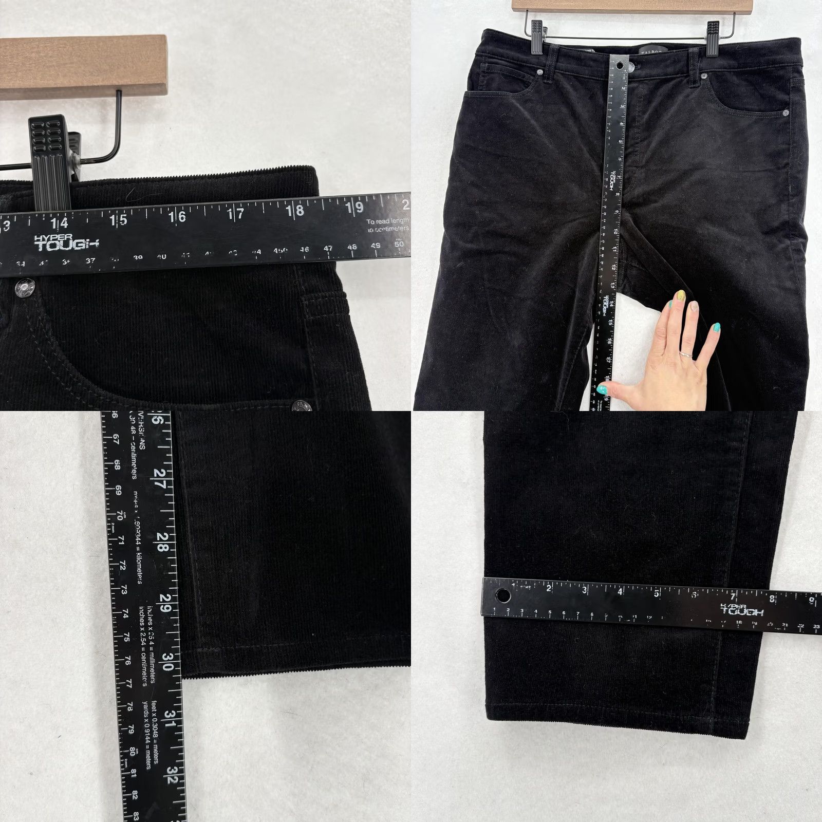 Talbots Talbots Black Corduroy Dress Pants Womens 14 Slimming Stretch NWT Pockets Flat Front 30in Inseam Size 36" / US 14 / IT 50 - 8 Thumbnail