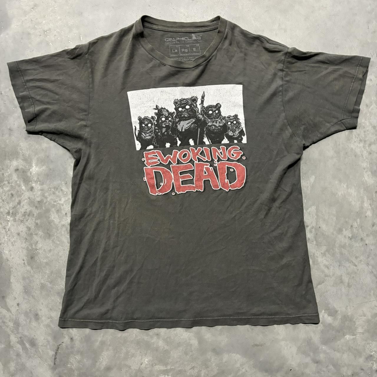 Japanese Brand × Vintage Crazy Vintage Y2K/2000s Grunge Funny Ewoking Dead Horror Parody Graphic Tee! Size US M / EU 48-50 / 2 - 1 Thumbnail