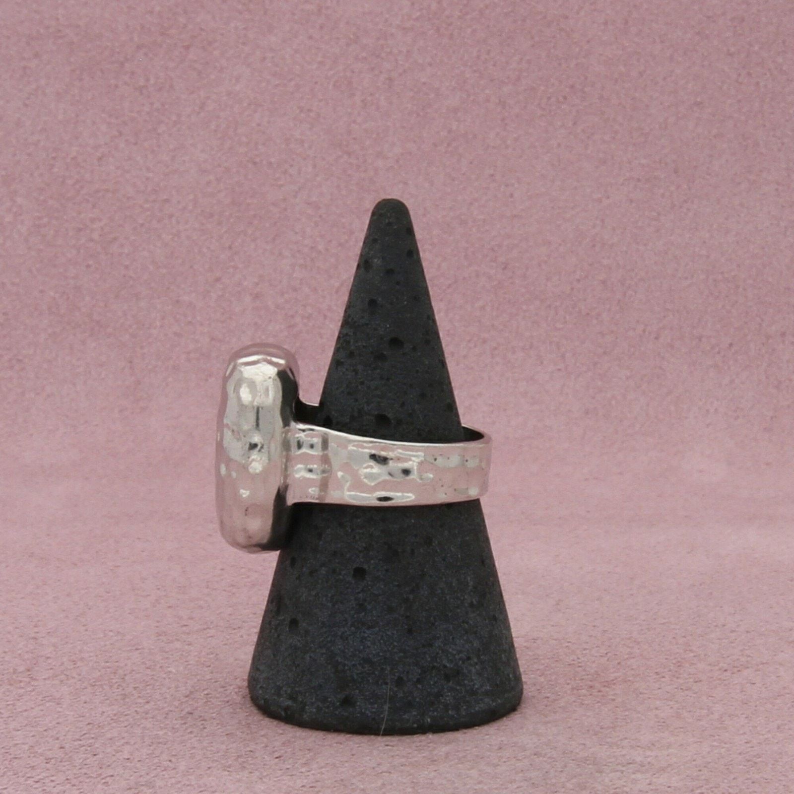 Sterling Silver sterling silver hammered square ring size 7.5 Size ONE SIZE - 4 Thumbnail