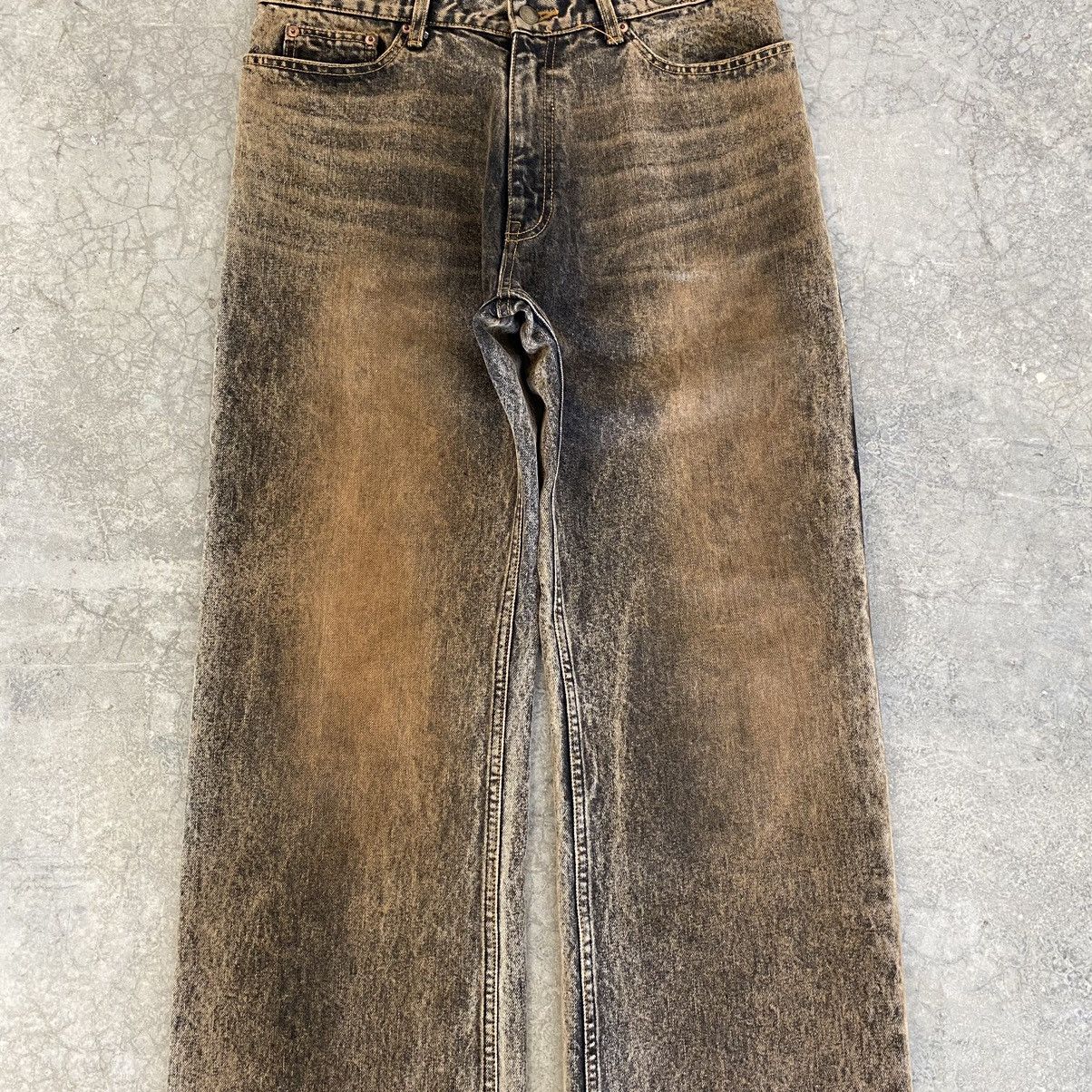 Le Grande Bleu (L.G.B.) L.G.B Rabbit Wide Leg Rusty Black Oversized Jeans Size US 31 - 15 Thumbnail