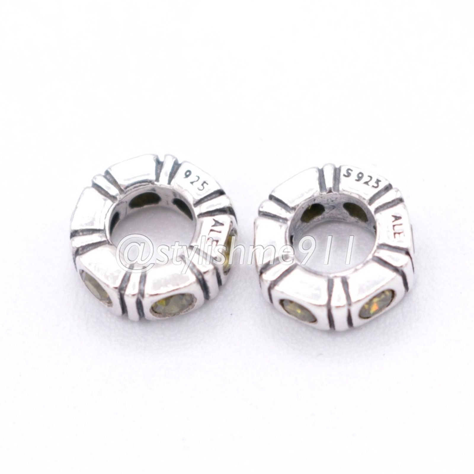 pandora Two Authentic Pandora Trinity Green CZ Spacers - 790368GCZ Size ONE SIZE - 7 Thumbnail