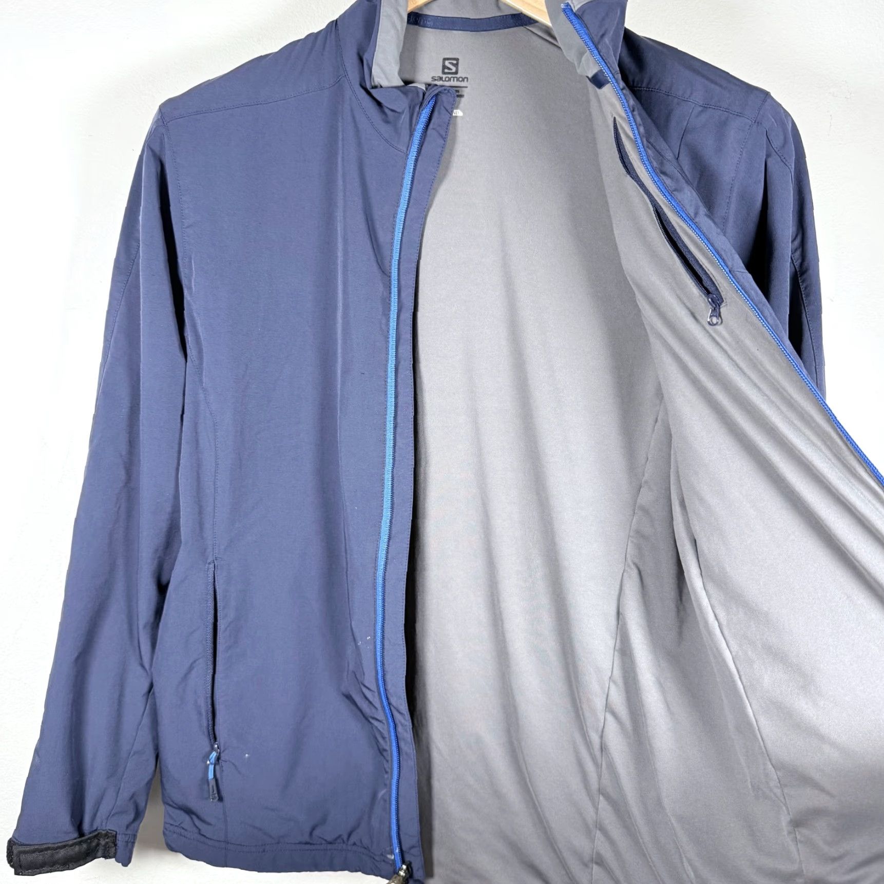 Salomon Salomon Jacket Men L Navy Blue Full Zip Clima Wind Outdoor Hiking Size US L / EU 52-54 / 3 - 4 Thumbnail