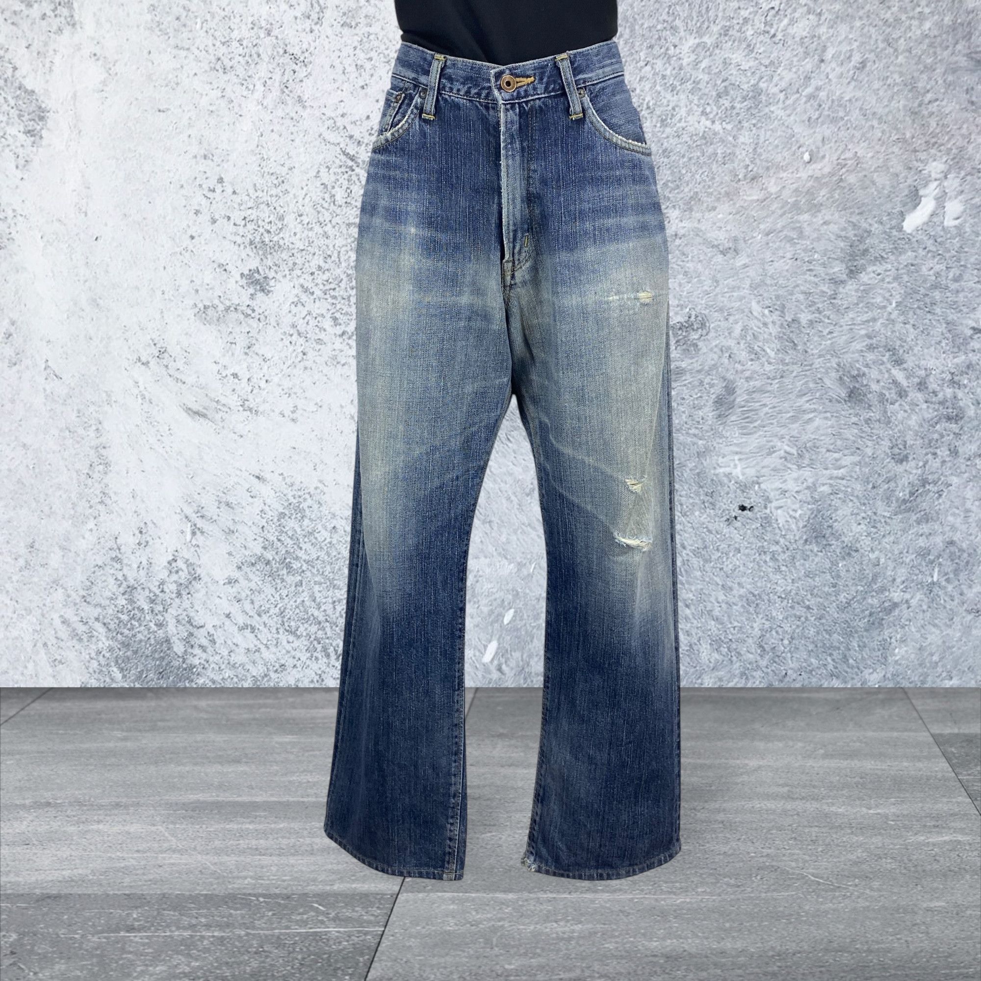 Edwin Edwin Selvedge Denim Jeans Distressed Selvedge Pants Japan Size US 32 / EU 48 - 2 Thumbnail