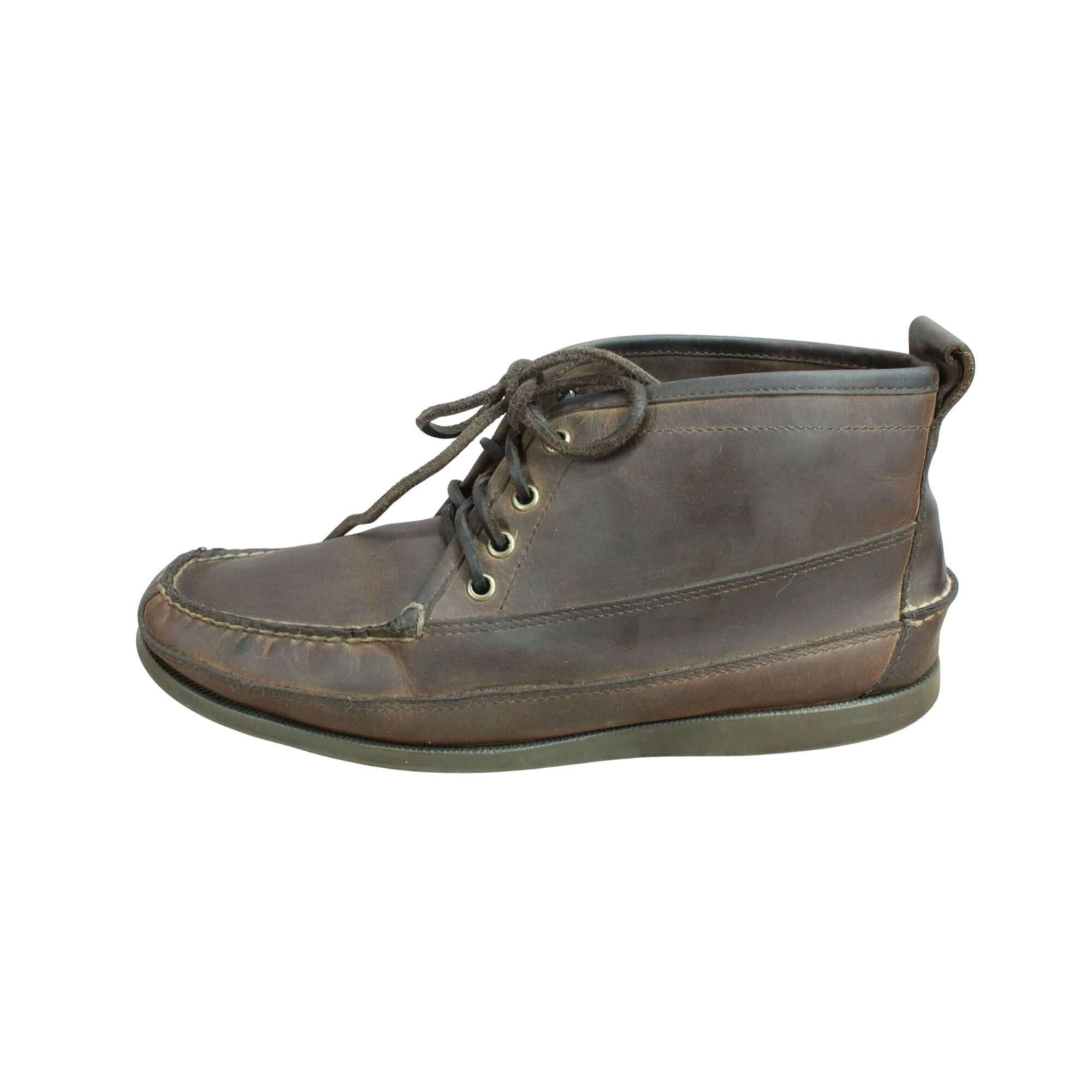 Vintage L.L.Bean Allagash Handsewn Chukka Boots Mens 12 D L.L. Bean LL Bean Mens Allagash Bison Brown Leather Chukka  main image 4