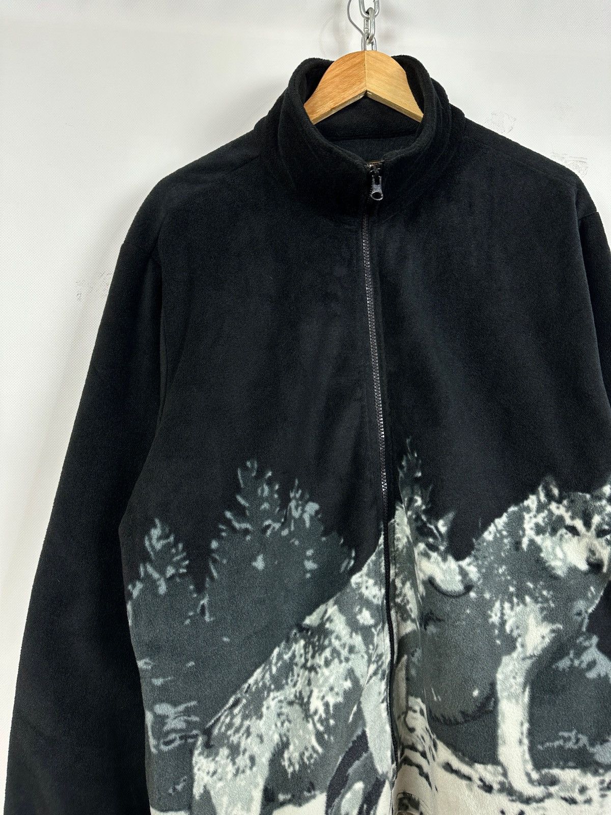 Native Vintage Wolfs Fluffy Fleece All Over Print Jacket Size US XL / EU 56 / 4 - 6 Thumbnail