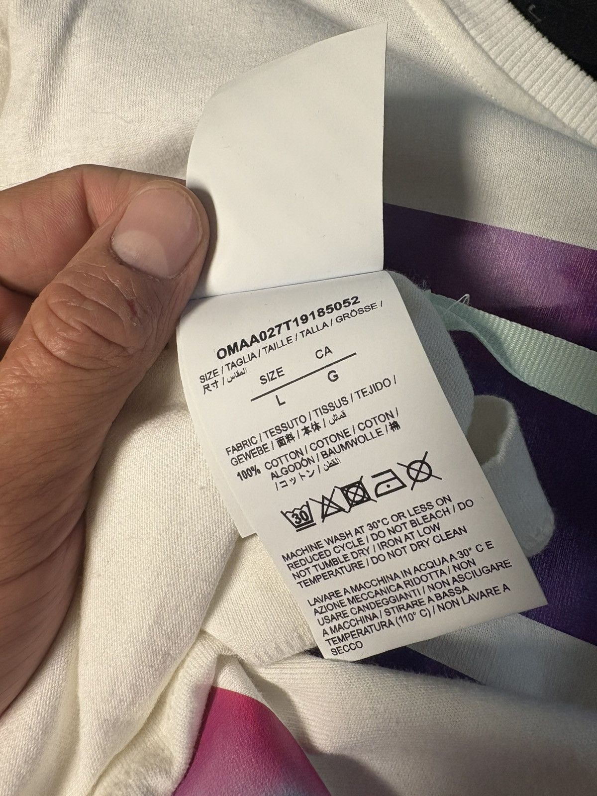 Off-White Off White Blurred Lines Tee - White - L - Never Worn Size US L / EU 52-54 / 3 - 2 Thumbnail