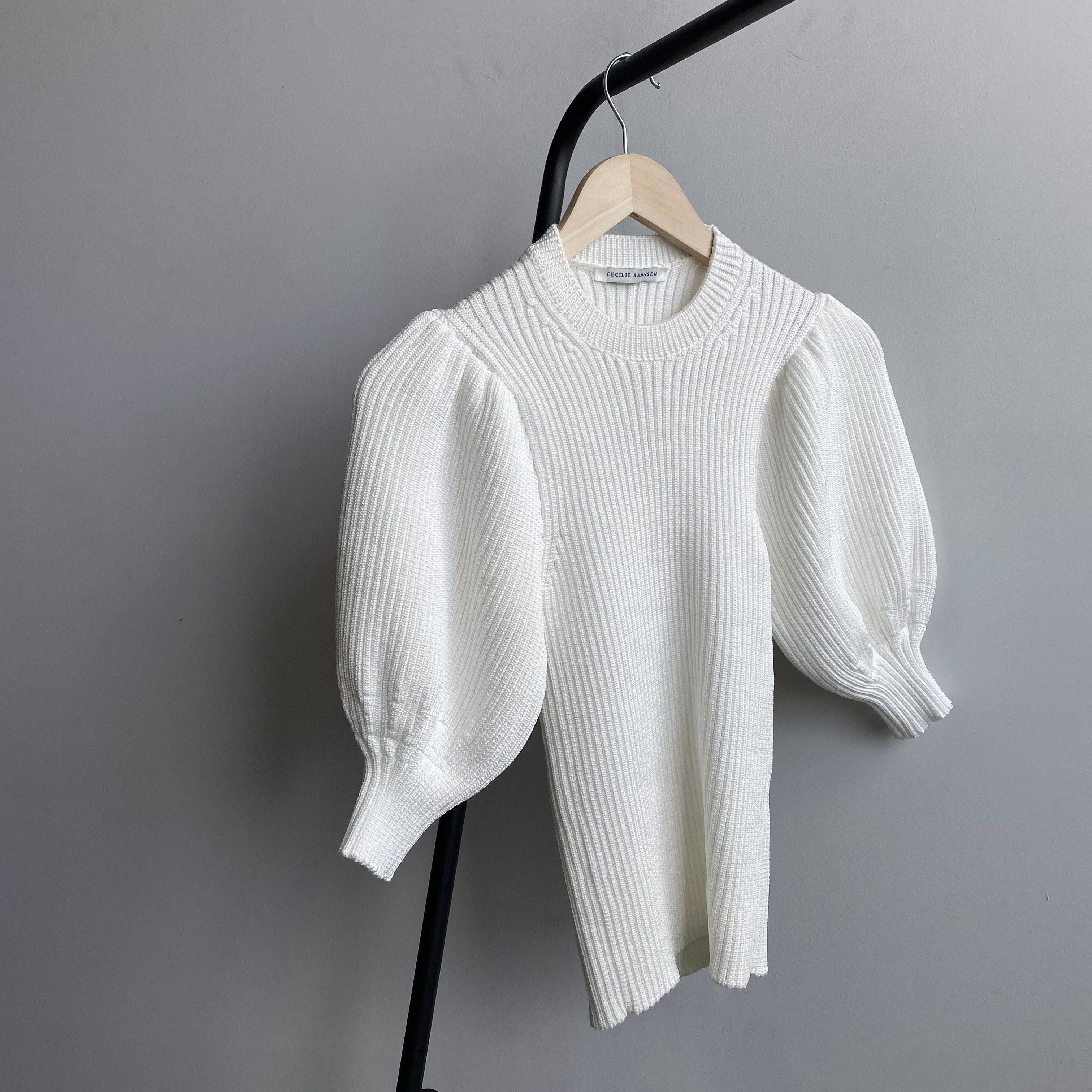 Other Cecilie Bahnsen Maddy Puff-Sleeve Knit Top Size S / US 4 / IT 40 - 1 Thumbnail