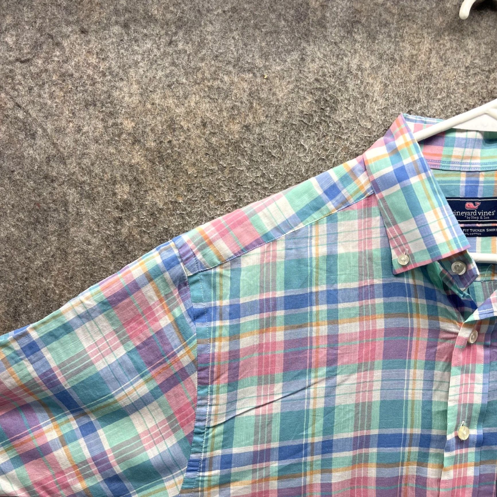 Vineyard Vines Vineyard Vines Shirt Mens Medium Multicolor Plaid Short Sleeve Tucker Shirt Size US M / EU 48-50 / 2 - 7 Thumbnail