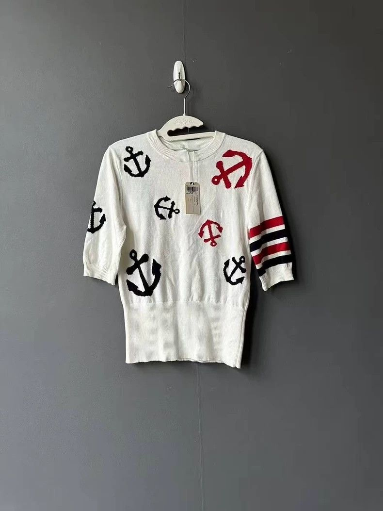 Thom Browne Thom Browne Ship anchor knit short sleeves Size XS / US 0-2 / IT 36-38 - 1 Thumbnail