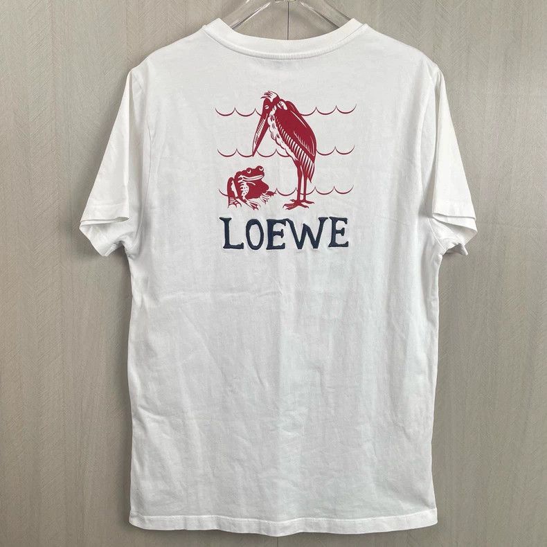 Loewe Loewe White frog bird behind the big Logo short sleeve Size M / US 6-8 / IT 42-44 - 3 Thumbnail