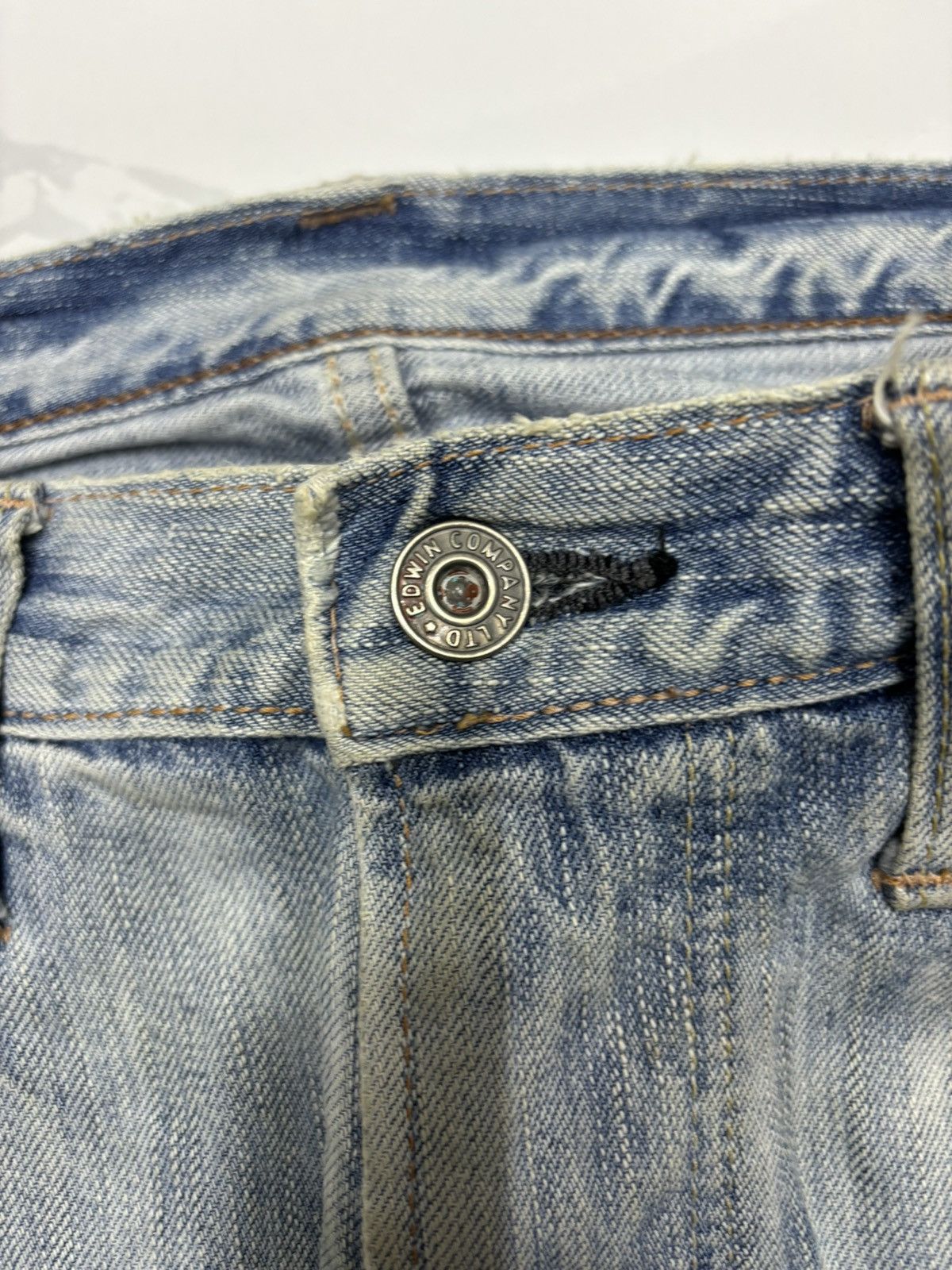 Edwin EDWIN 503 REBEL VINTAGE PATCHWORK DISTRESSED DENIM JEANS Size US 32 / EU 48 - 10 Thumbnail