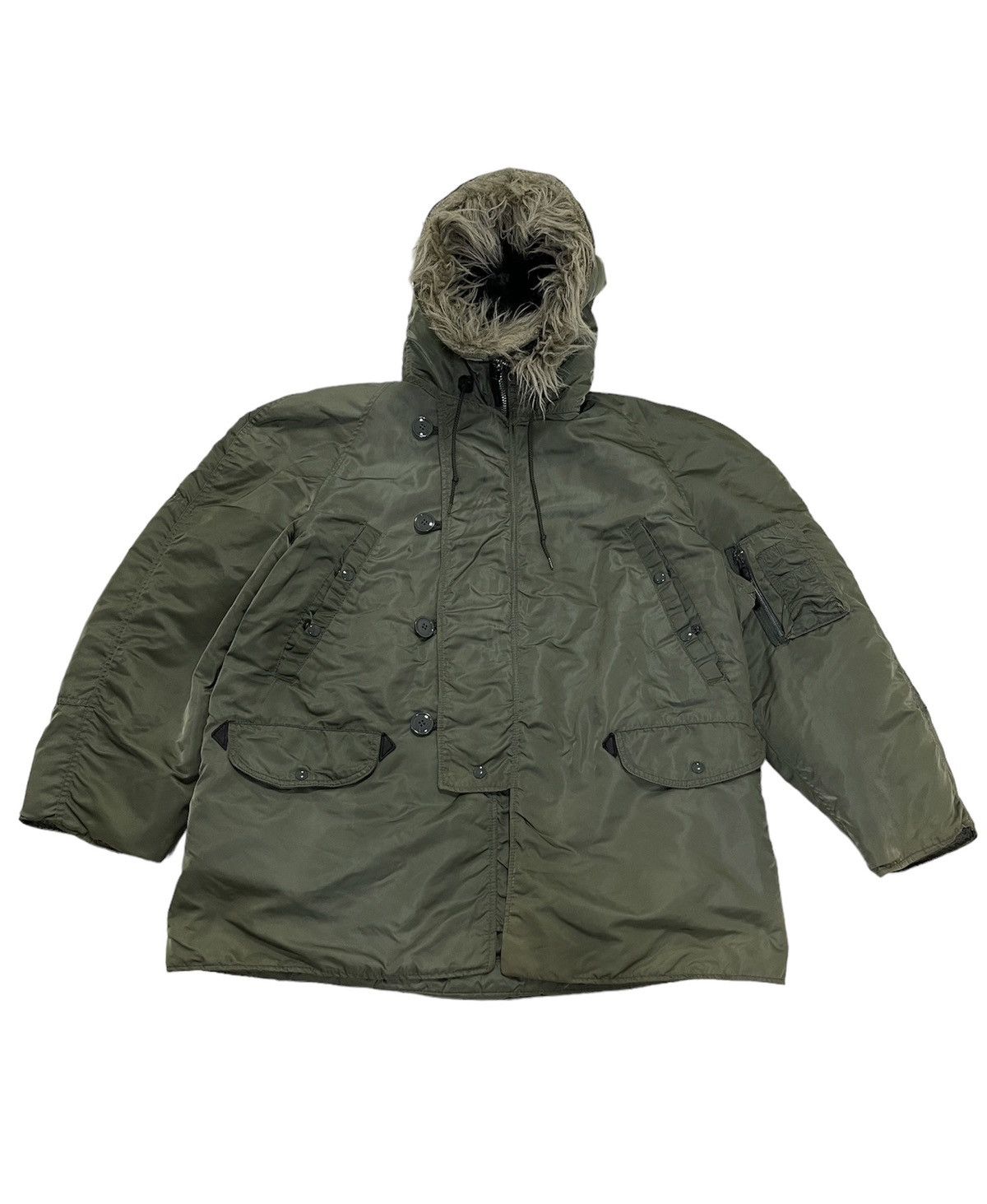 VINTAGE ALPHA INDUSTRIES TYPE N 3B BOMBER PARKA STYLE JACKET