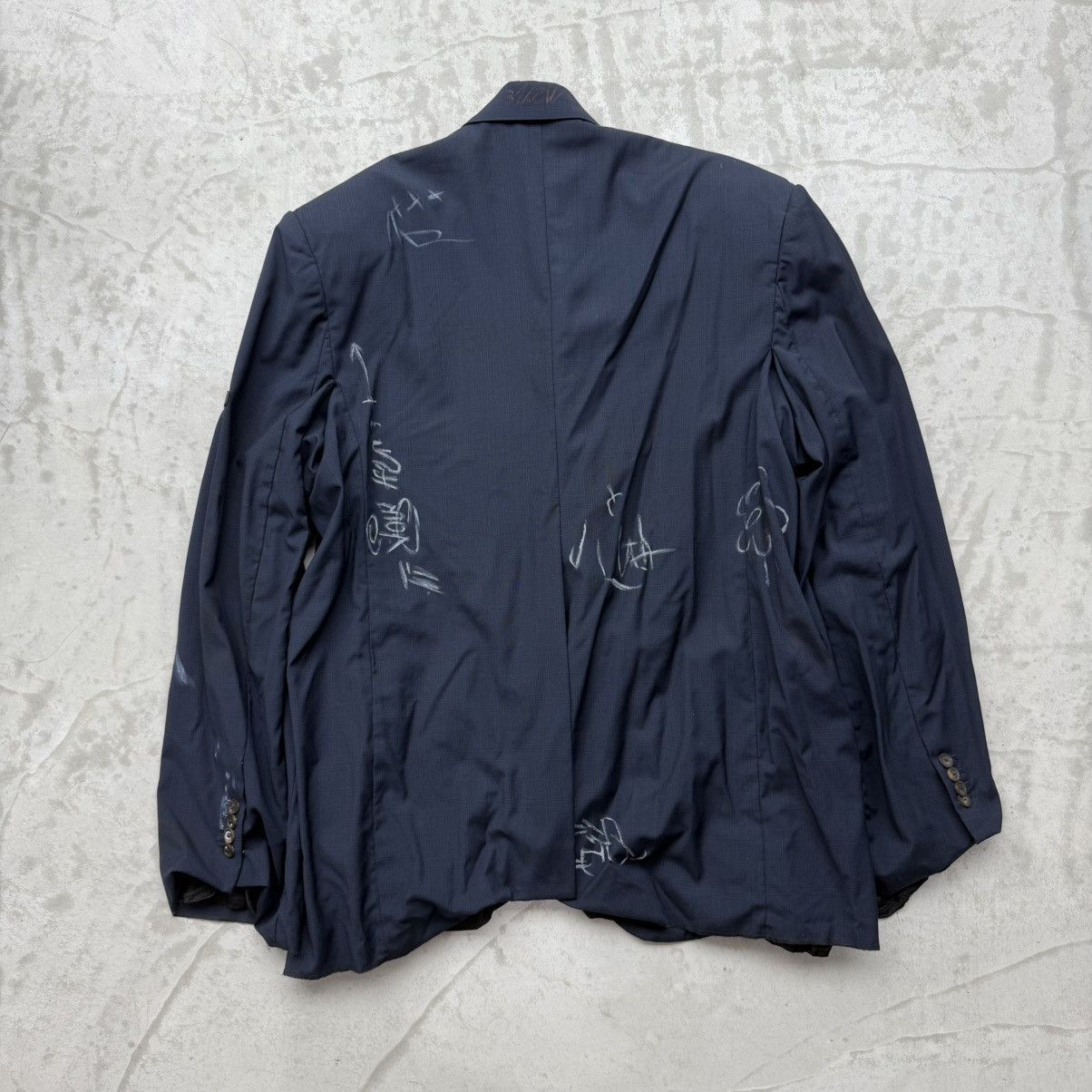 Balenciaga Balenciaga Graffiti Skater Tailored Jacket Navy Size US M / EU 48-50 / 2 - 2 Thumbnail