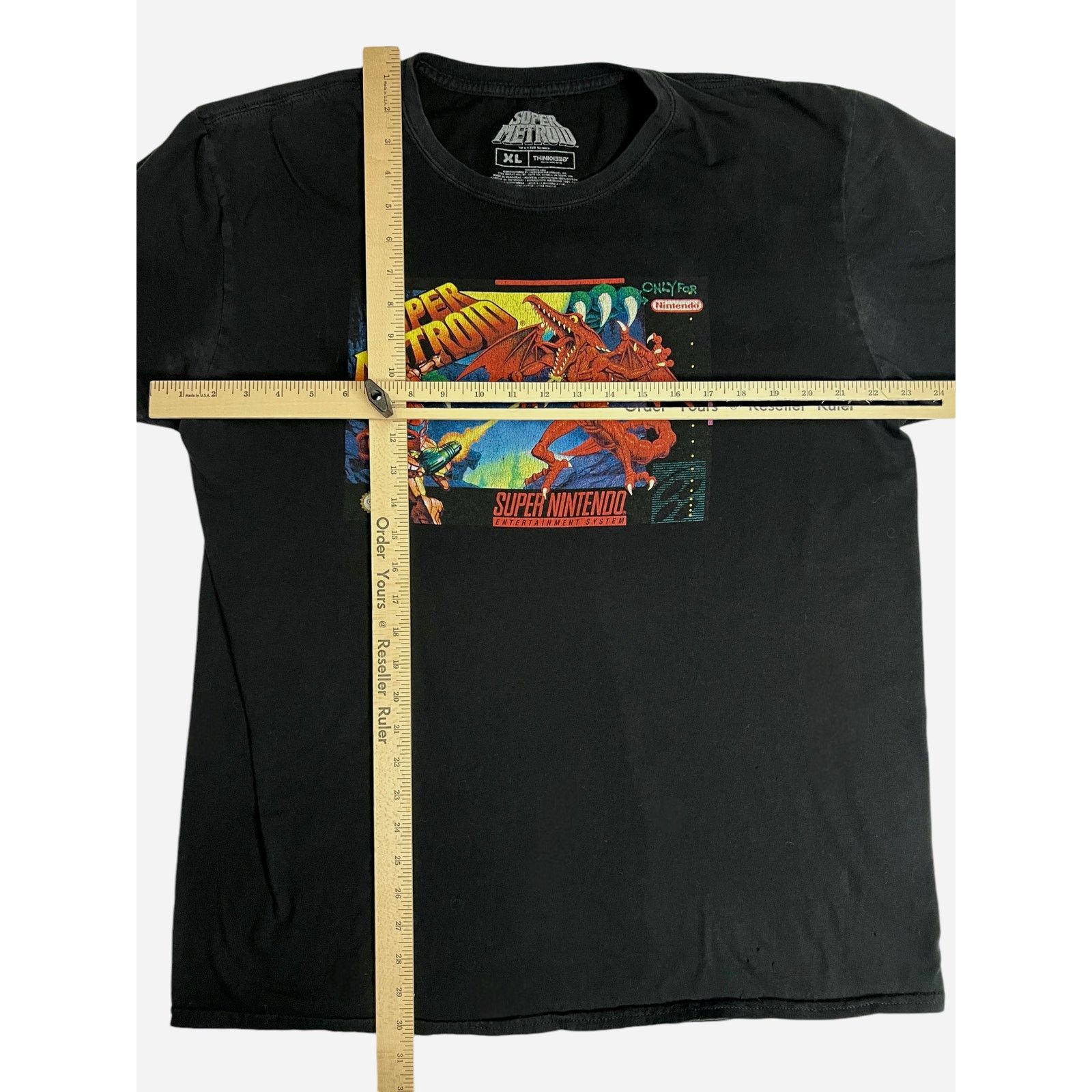 Nintendo Super Metroid Nintendo T-Shirt XL Black Retro Gaming 2018 Size US L / EU 52-54 / 3 - 11 Thumbnail