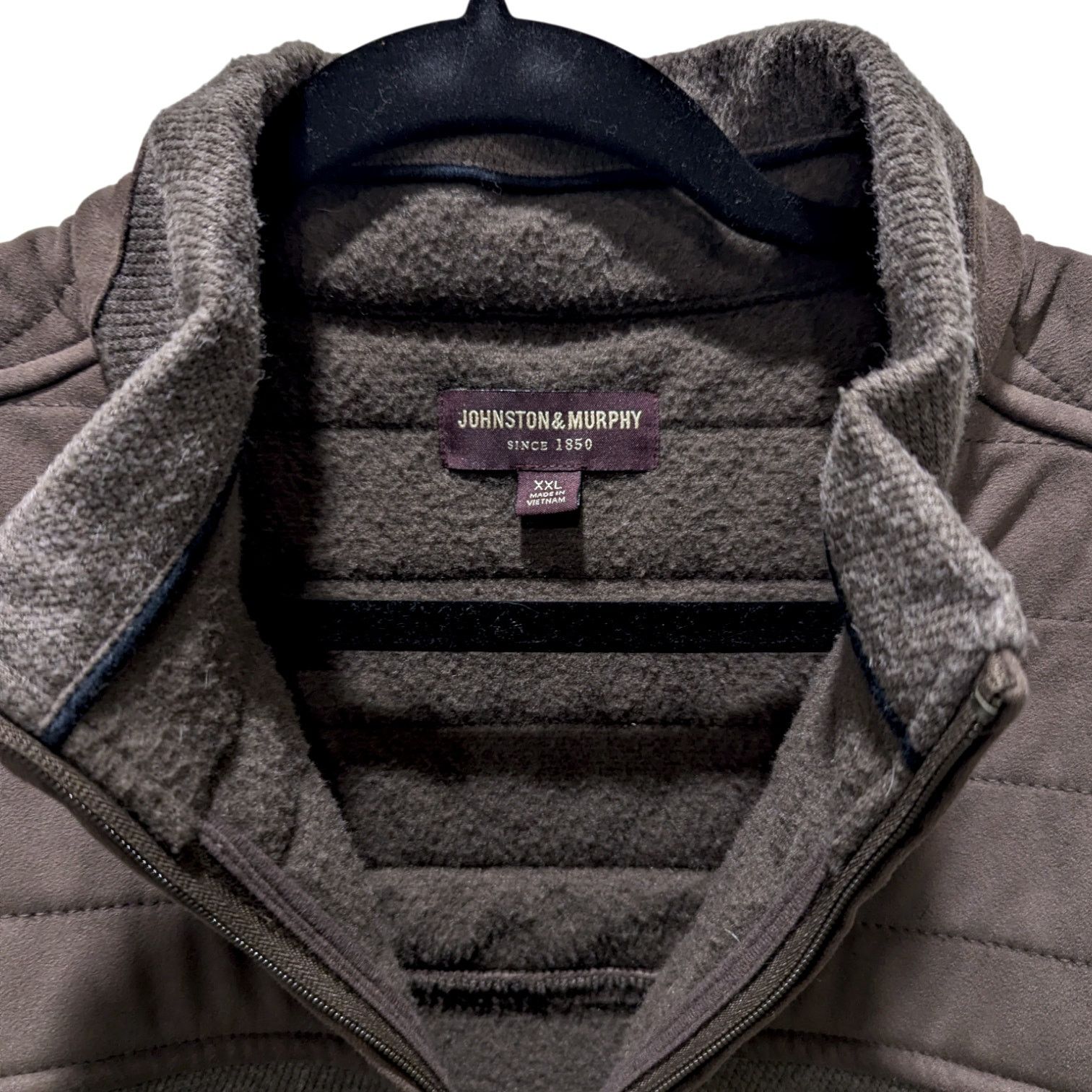 Johnston & Murphy Johnston & Murphy Quilted-Yoke Fleece Full-Zip Up Jacket XXL Size US XXL / EU 58 / 5 - 4 Thumbnail