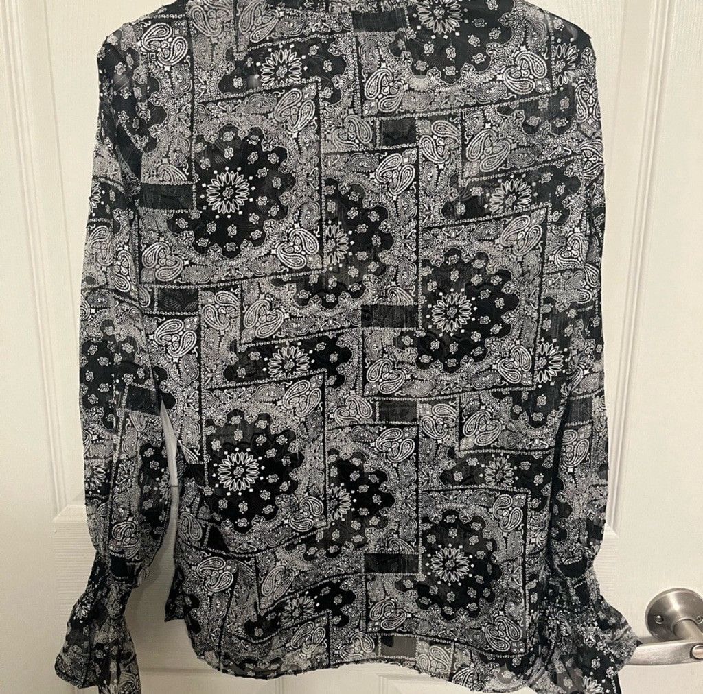 The Kooples The Kooples Bandana Smocked Blouse Small Size S / US 4 / IT 40 - 2 Thumbnail