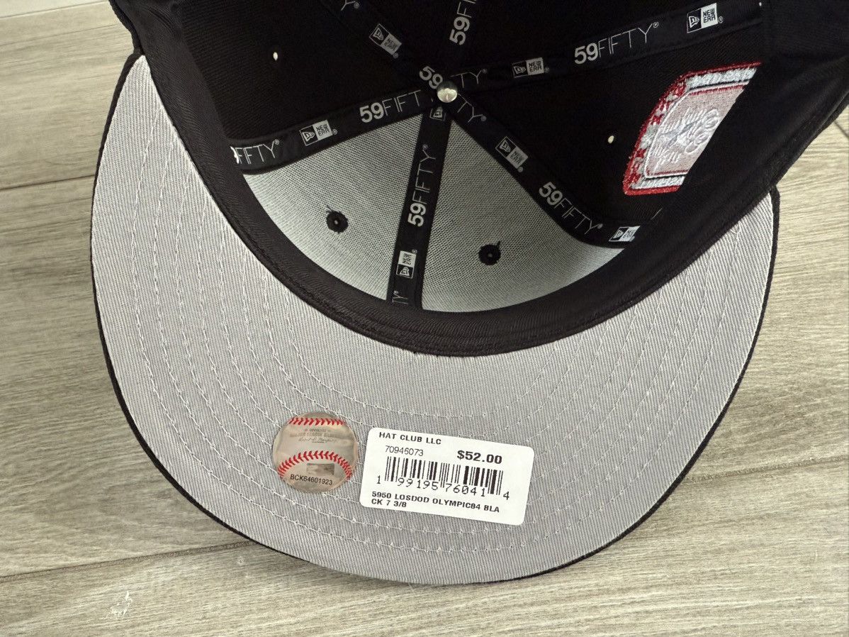 Hat Club × MLB × New Era LA Los Angeles Dodgers New Era Black White Red Fitted 7 3/8 Size ONE SIZE - 10 Thumbnail