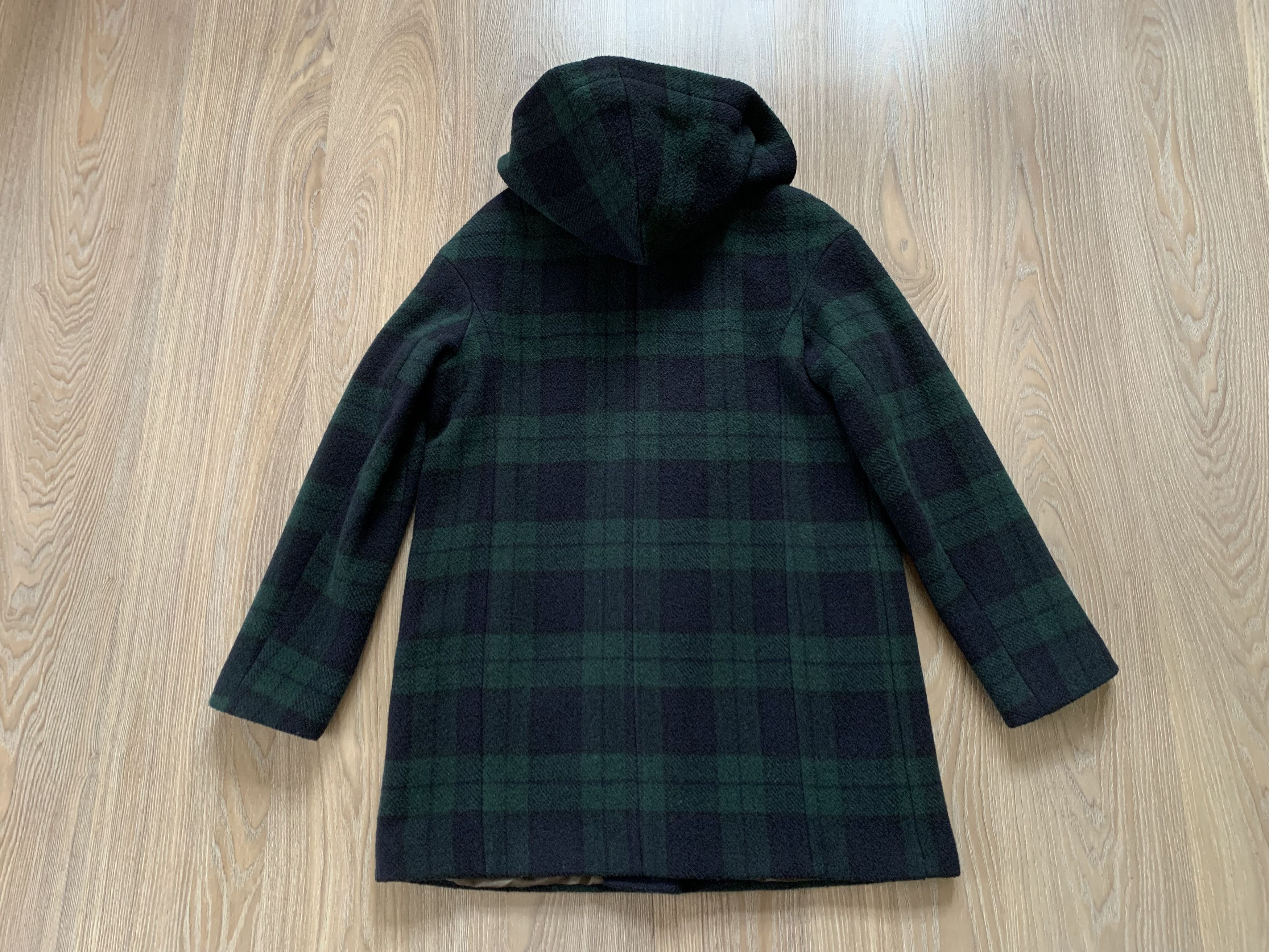 Designer × Vintage Dolcedonna Women's Hood Plaid Wool Coat Size L / US 10 / IT 46 - 3 Thumbnail
