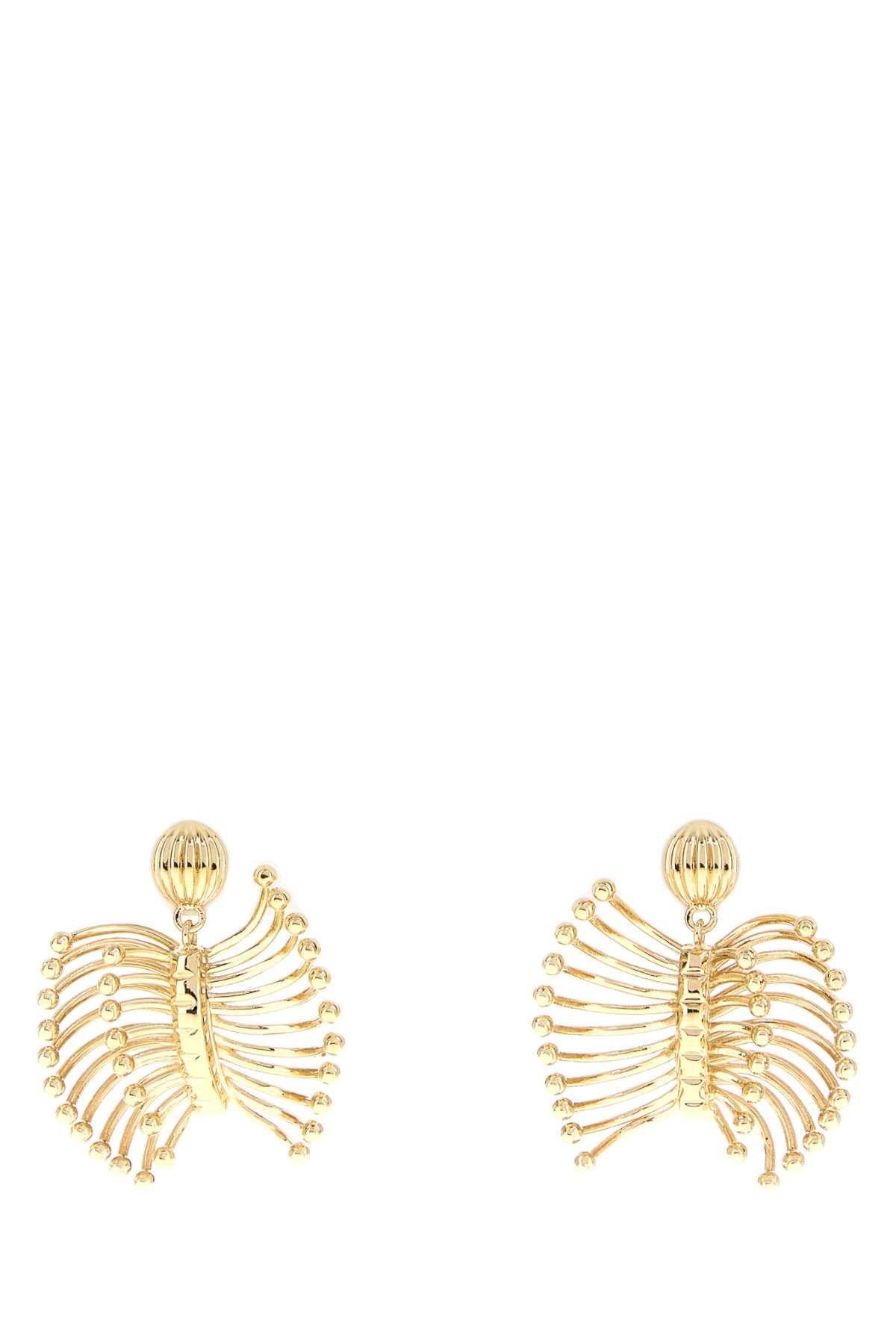 Miu Miu Gold Metal Earrings Size ONE SIZE - 1 Thumbnail