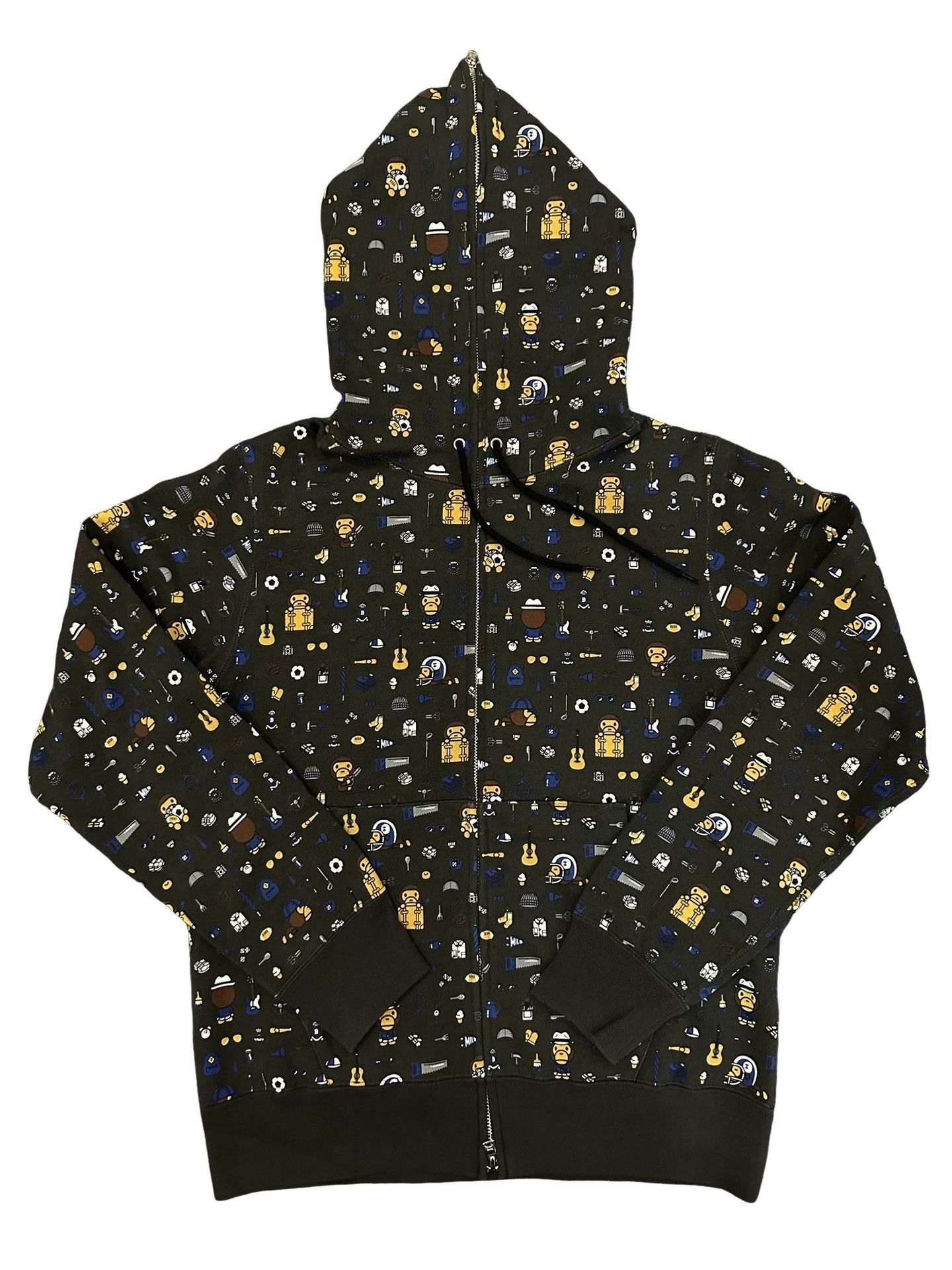 Bape BAPE Baby Milo All Over Print Zip Up Hoodie Size M Size US M / EU 48-50 / 2 - 1 Thumbnail
